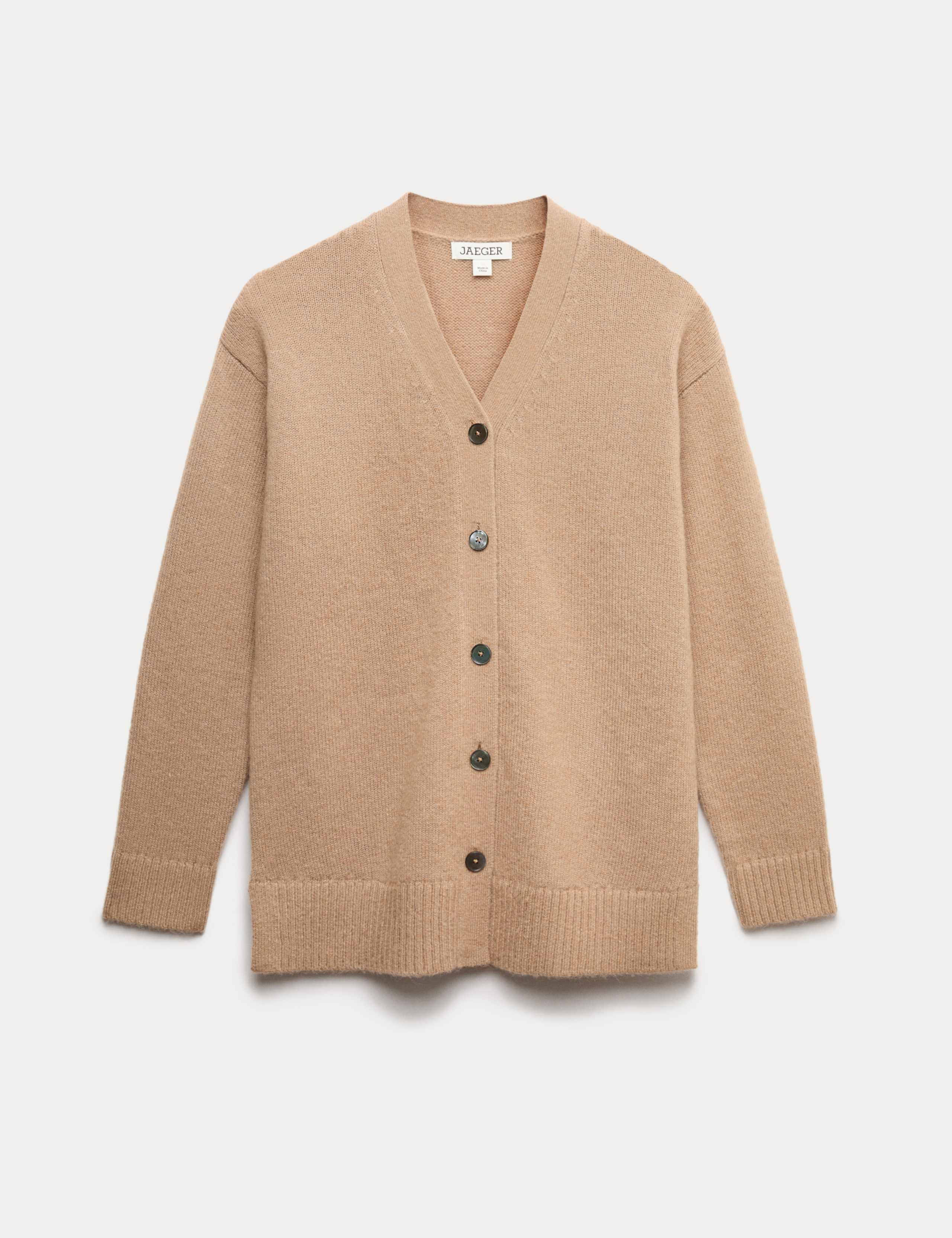 Mohair Blend V-Neck Relaxed Cardigan 2 of 6