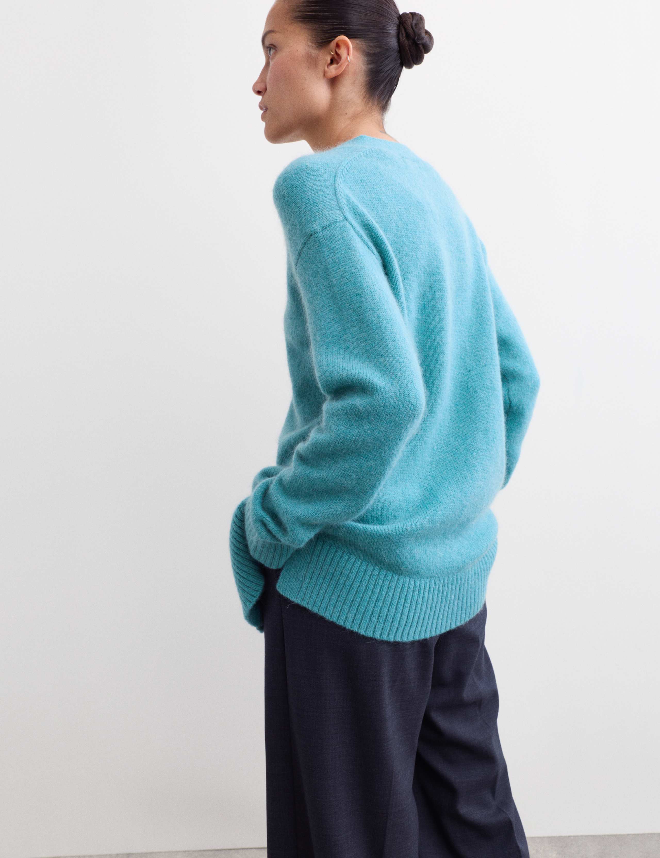 Mohair Blend V-Neck Relaxed Cardigan 6 of 6