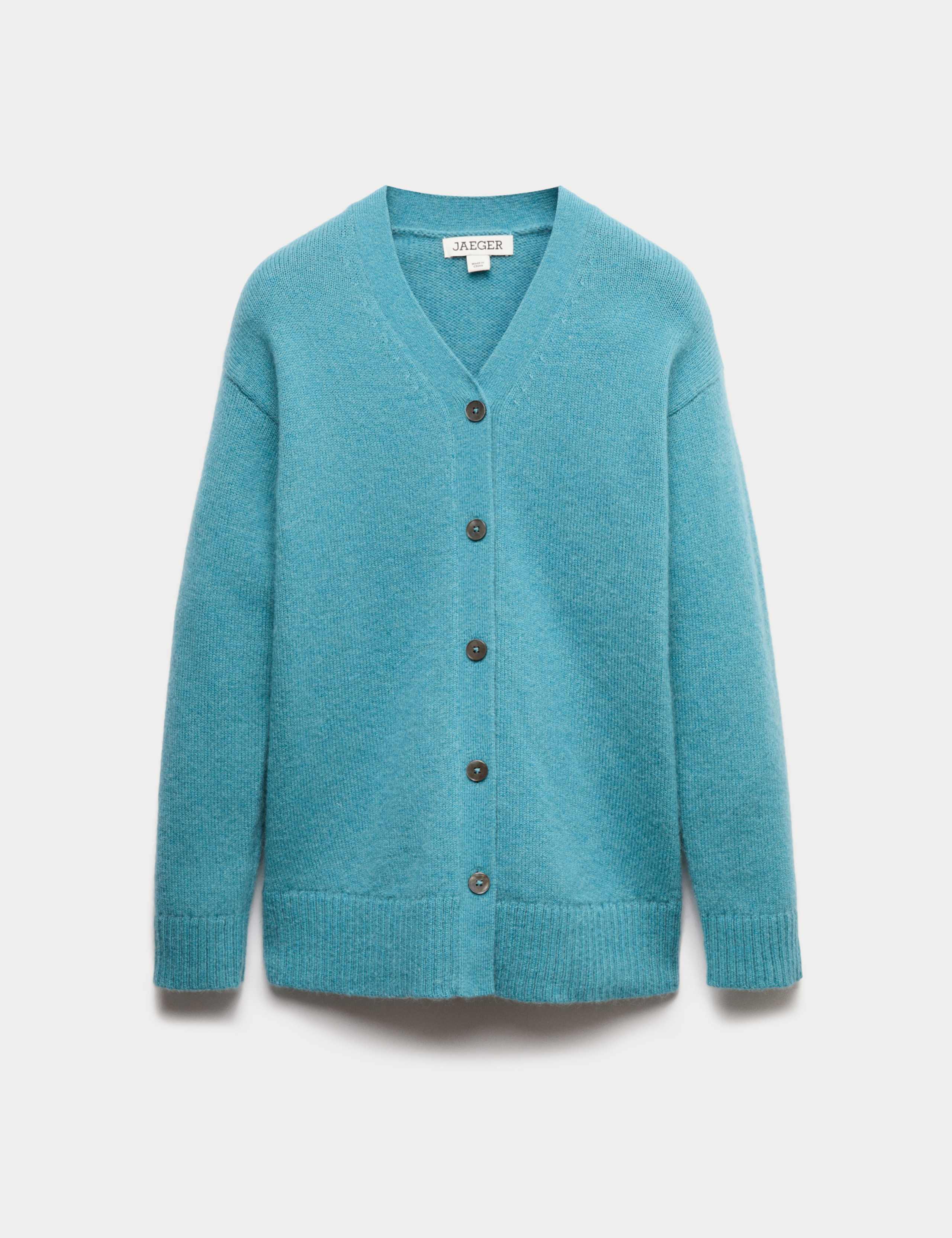 Mohair Blend V-Neck Relaxed Cardigan 2 of 6