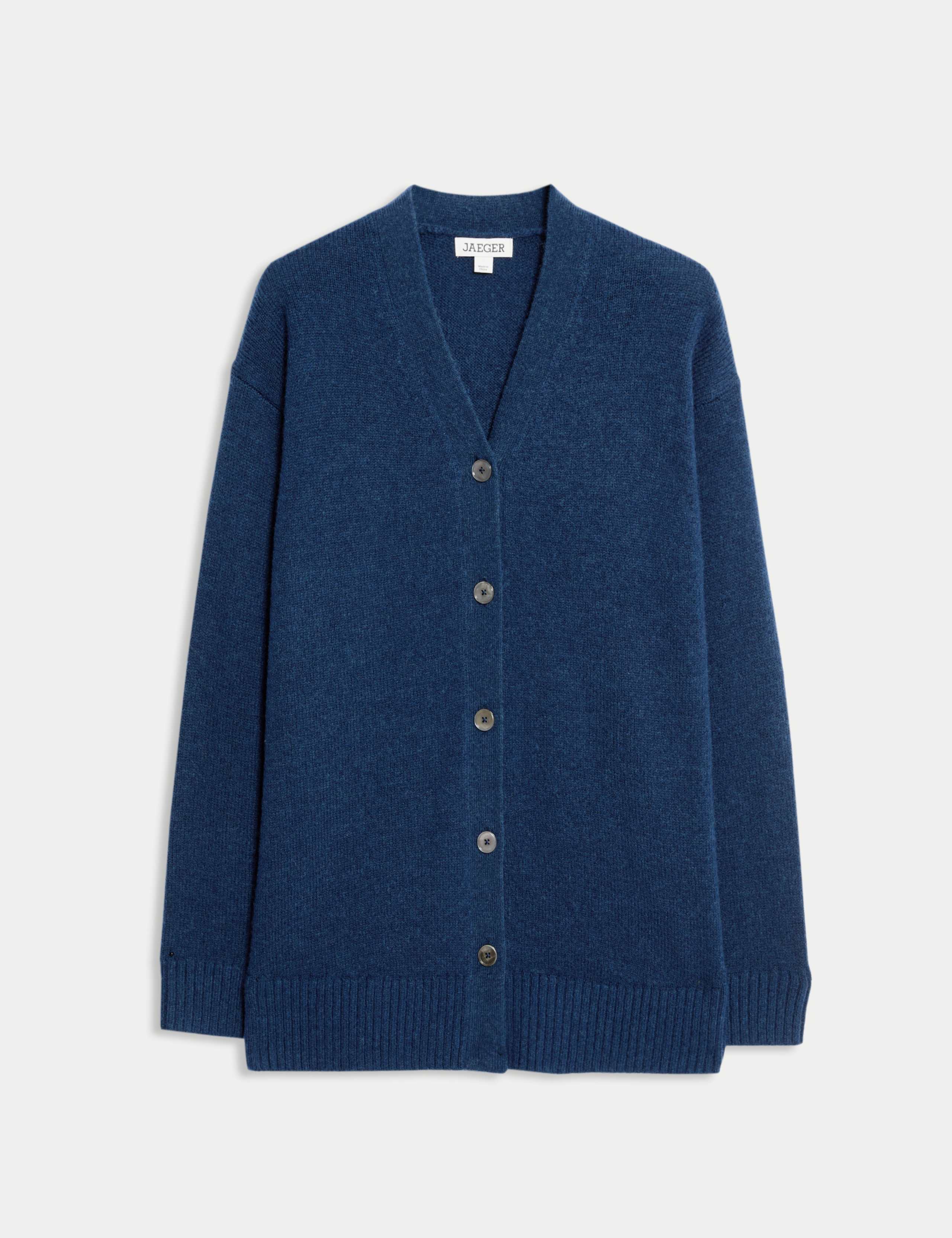 Mohair Blend V-Neck Relaxed Cardigan 2 of 8