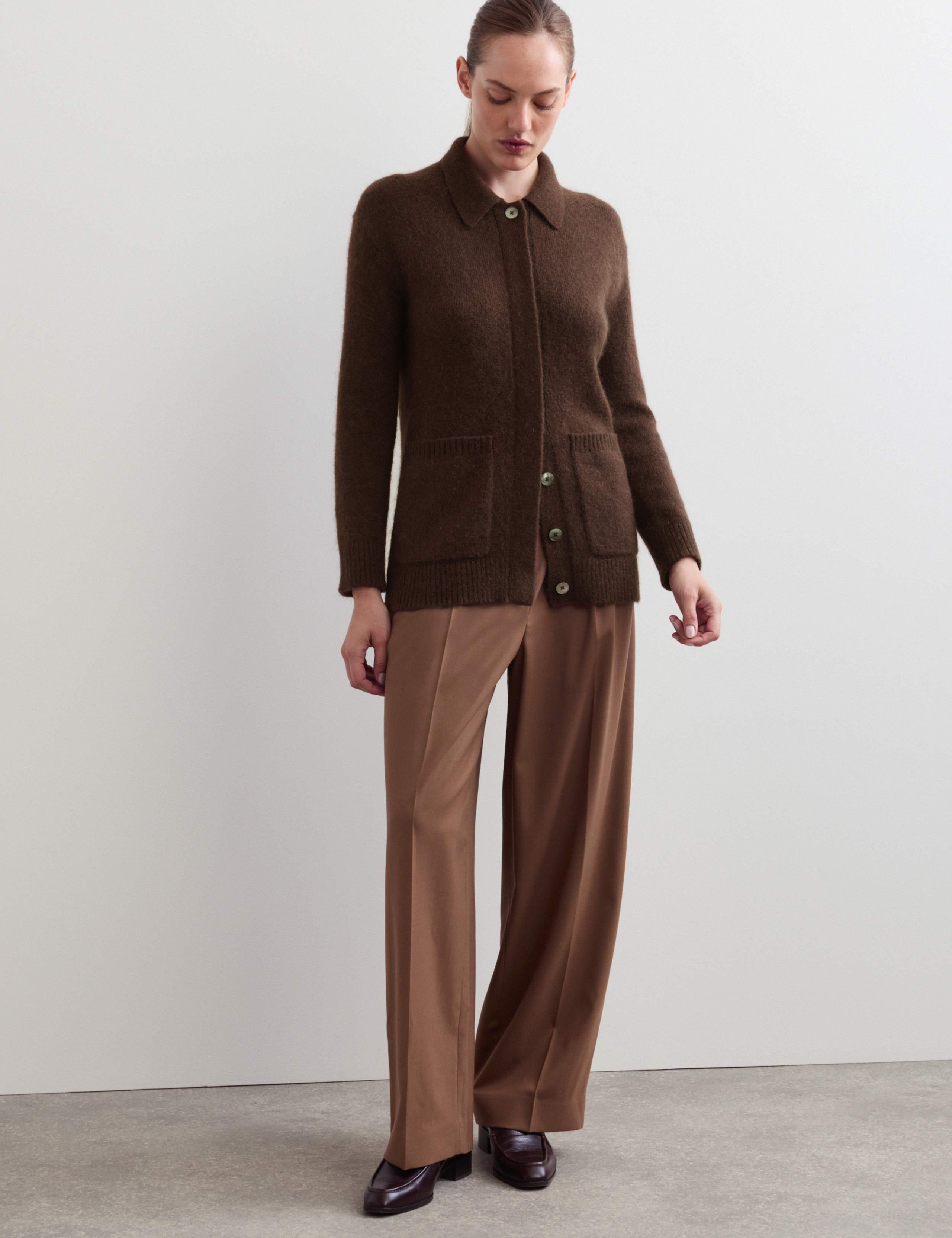 Collared Cardigan with Wool and Mohair 3 of 7