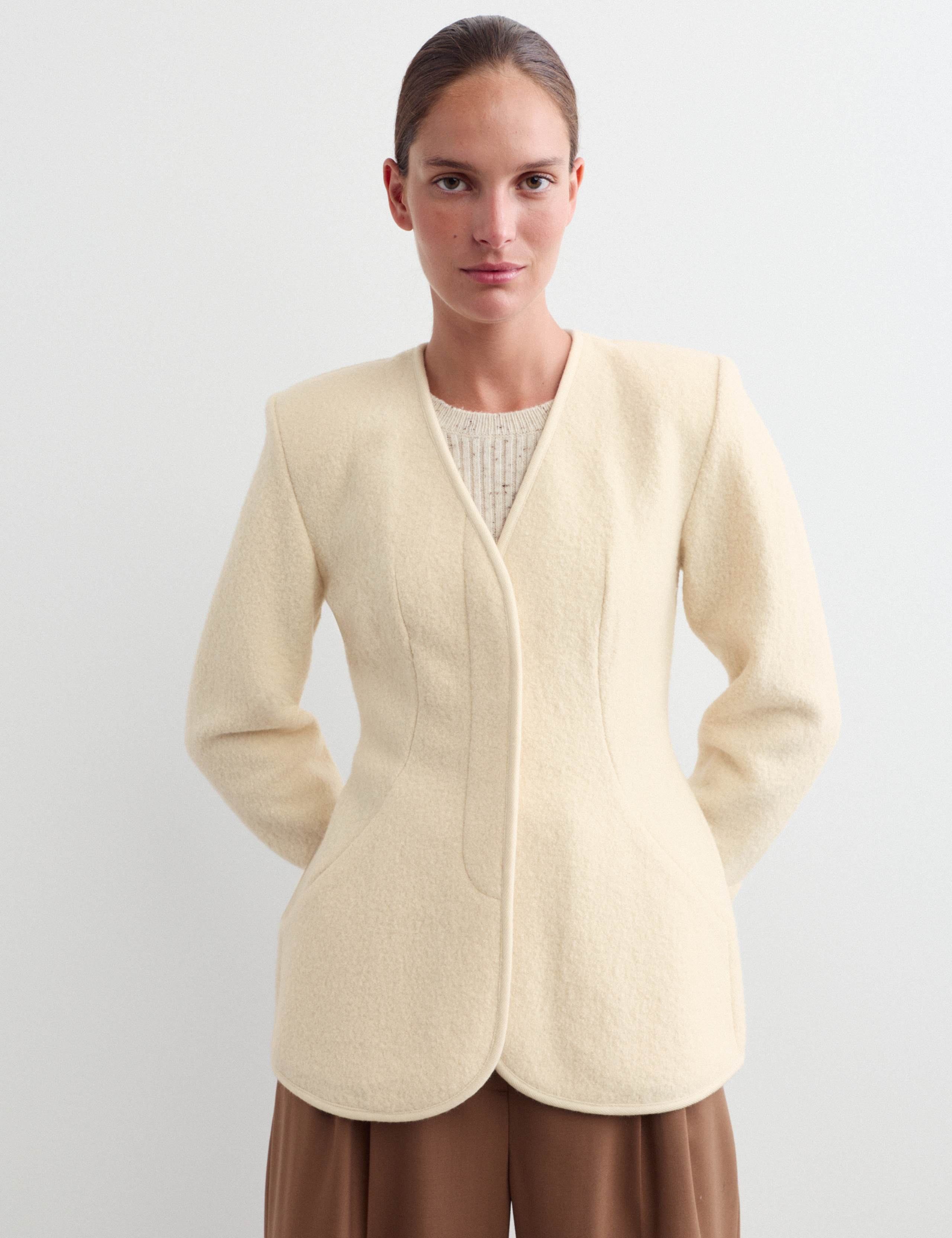 Pure Wool Waisted Slim Fit Jacket 1 of 7