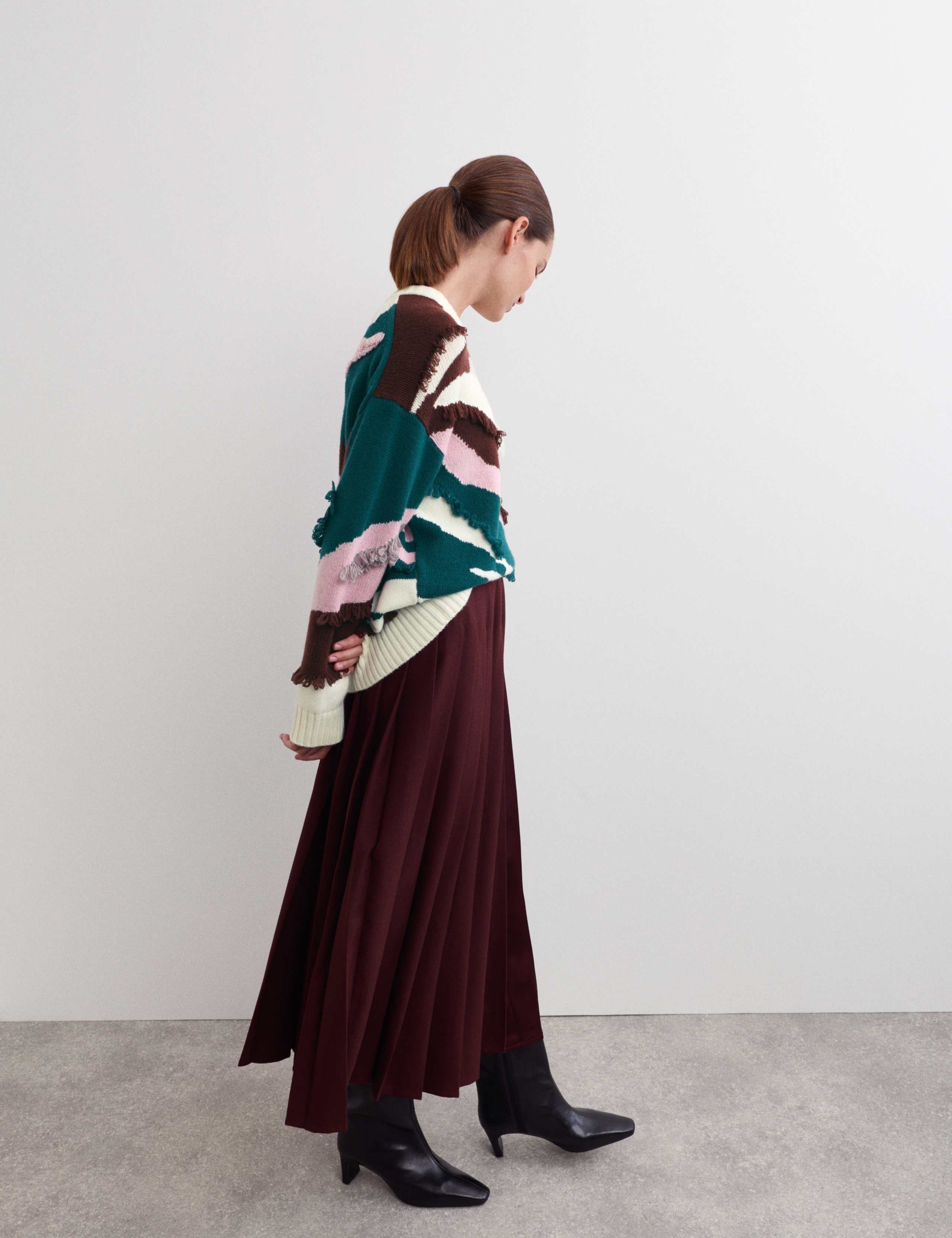 Wool Rich Textured Fringe Jumper With Cashmere 6 of 7
