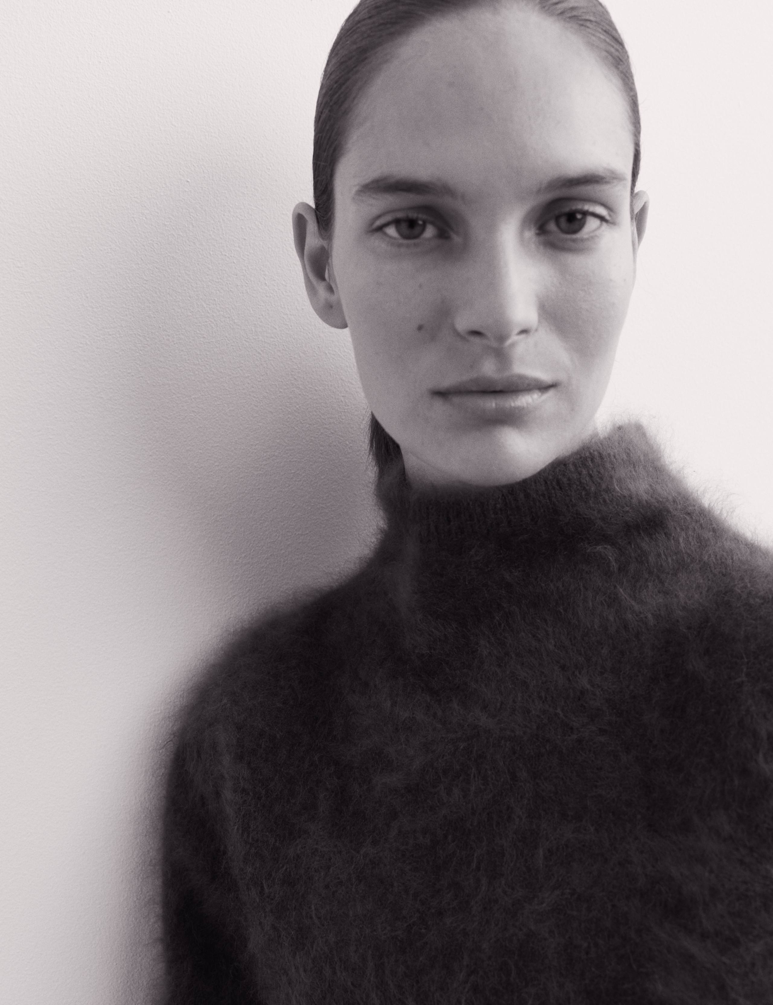 Pure Brushed Cashmere Funnel Neck Jumper 3 of 6