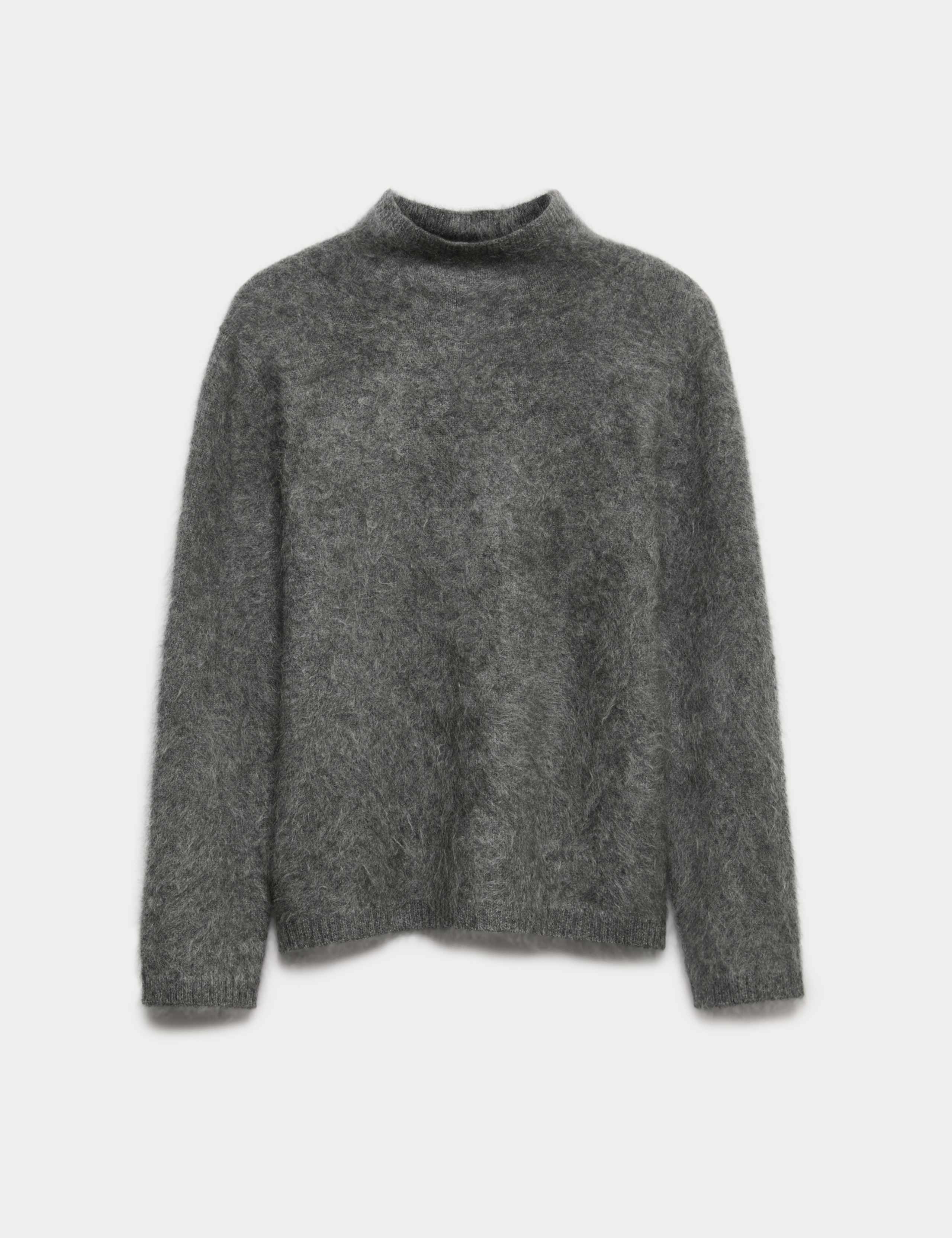 Pure Brushed Cashmere Funnel Neck Jumper 2 of 7