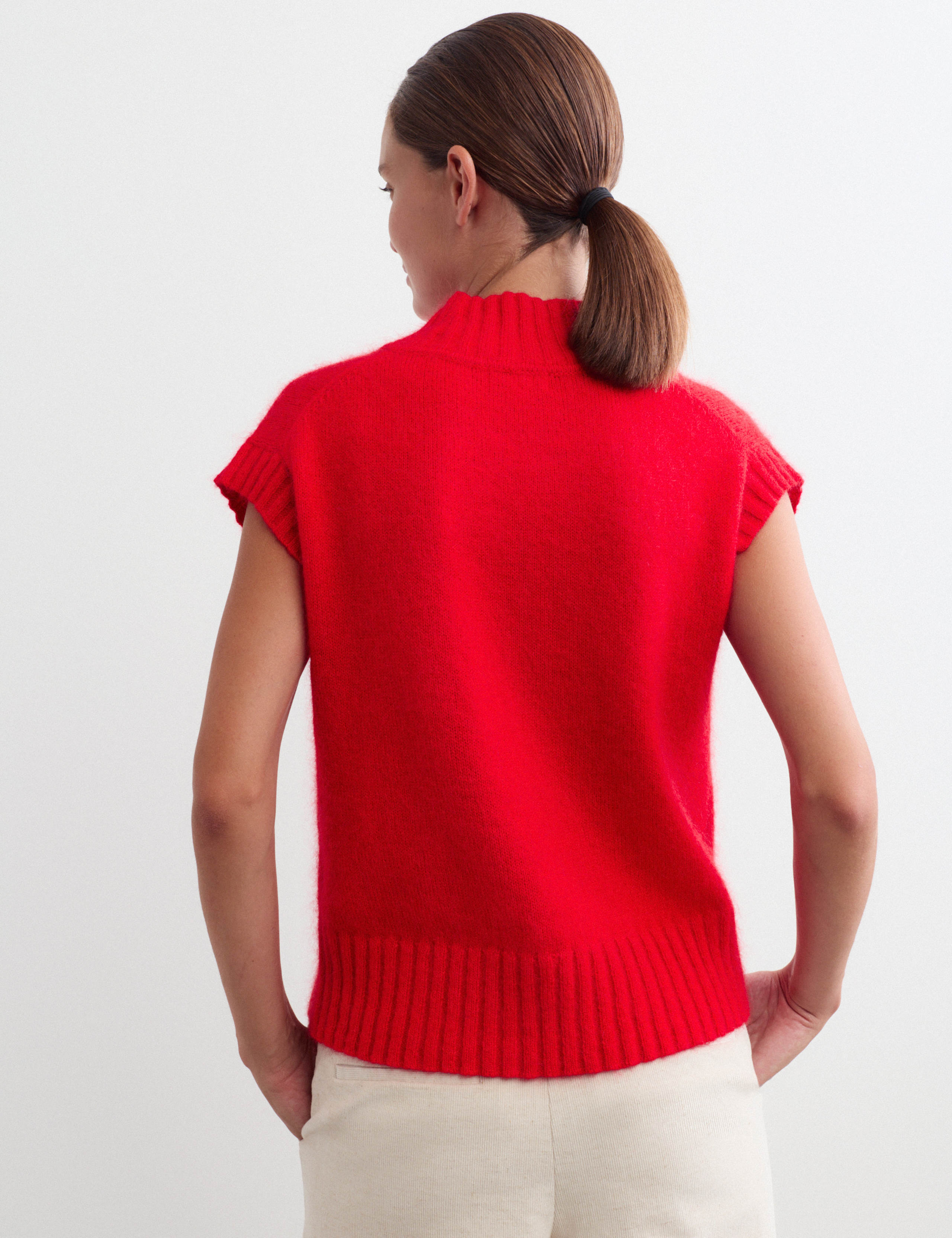Mohair and Wool V-Neck Knitted Top 4 of 6