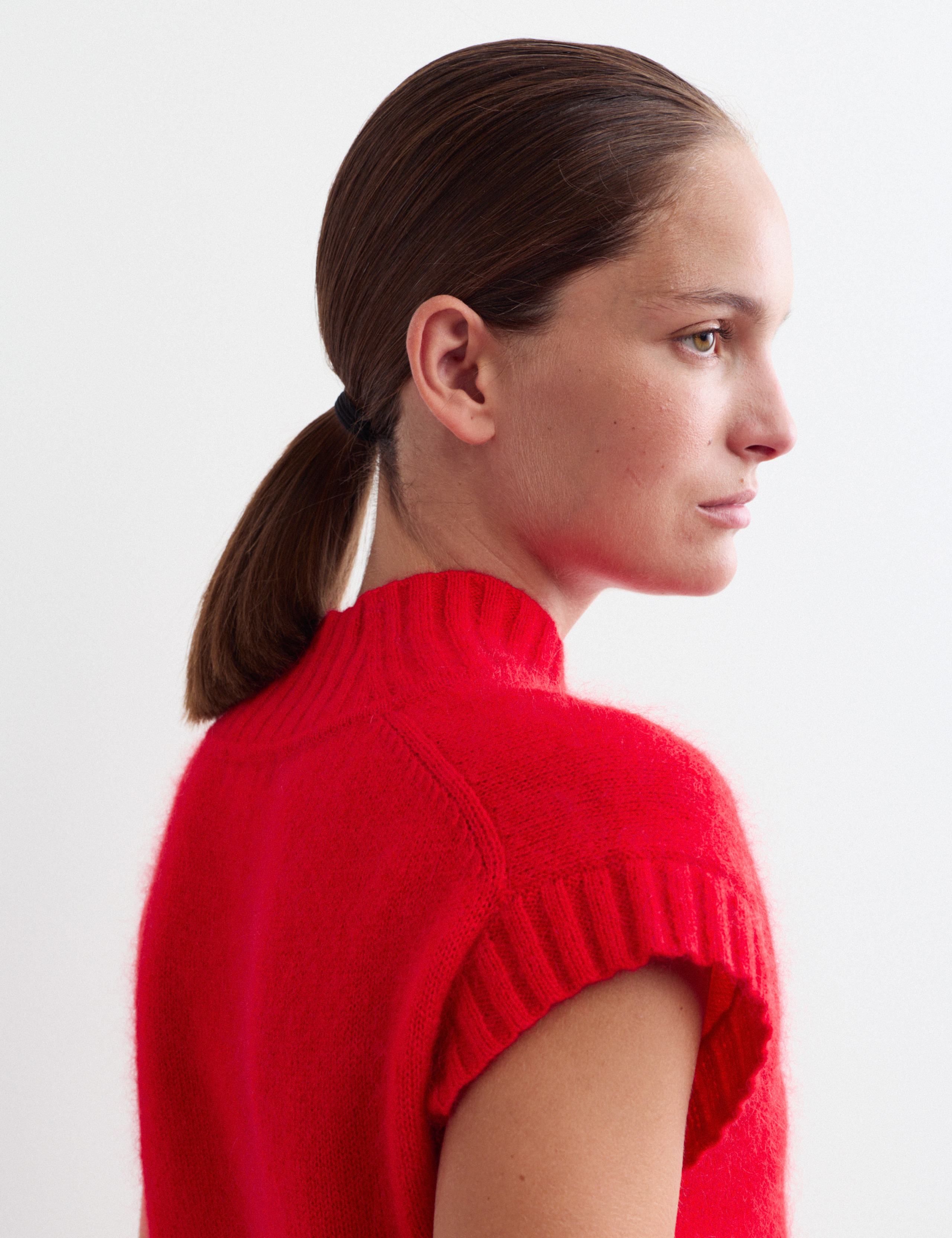Mohair and Wool V-Neck Knitted Top 5 of 6