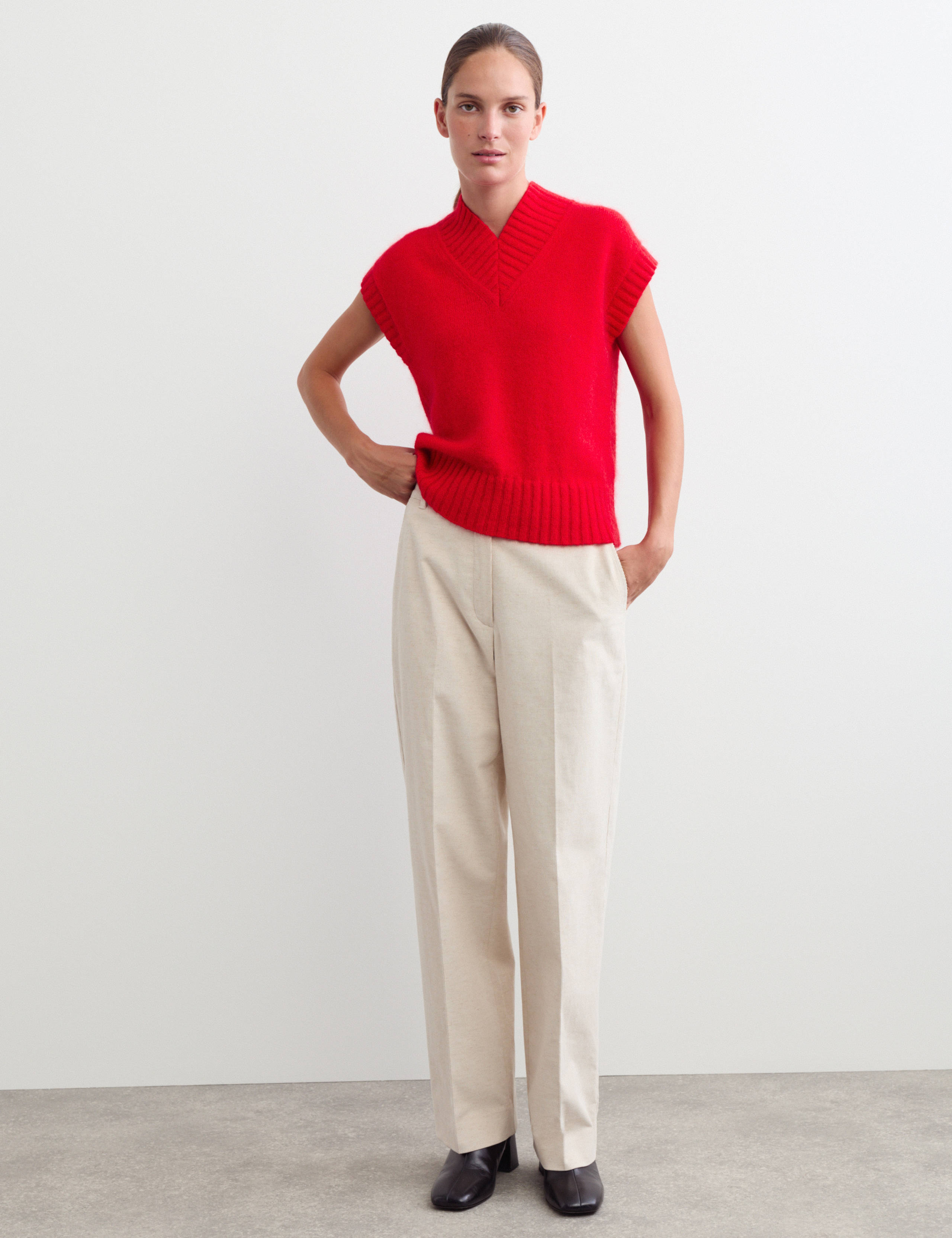 Mohair and Wool V-Neck Knitted Top 6 of 6