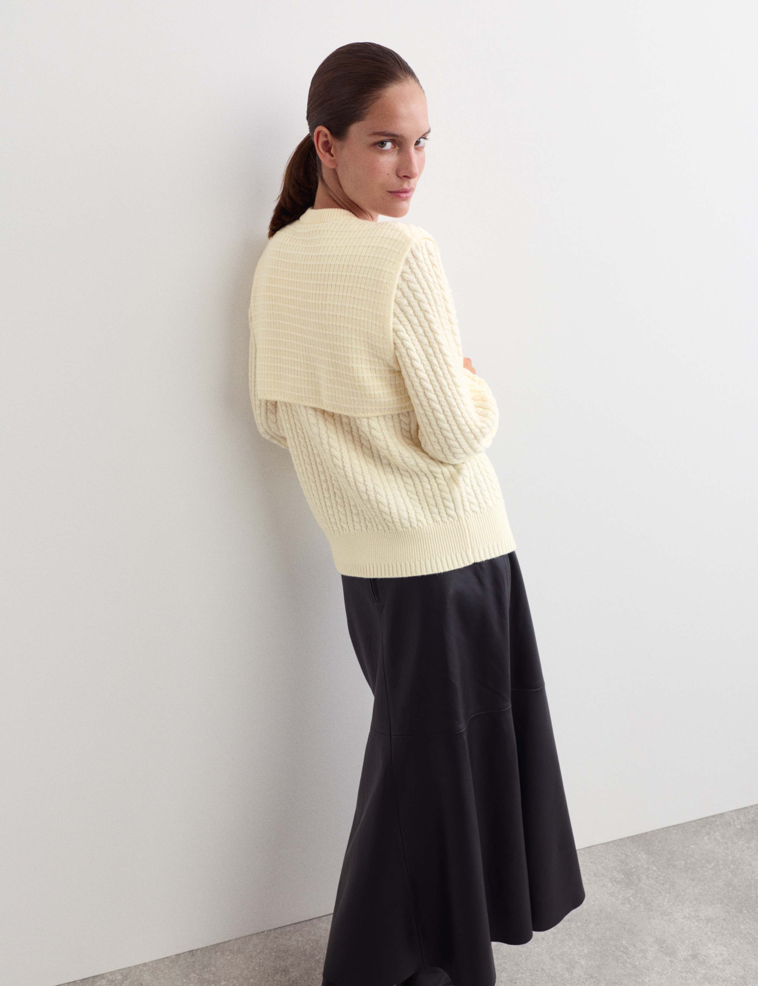 Pure Merino Wool Cable Knit Cardigan 7 of 7