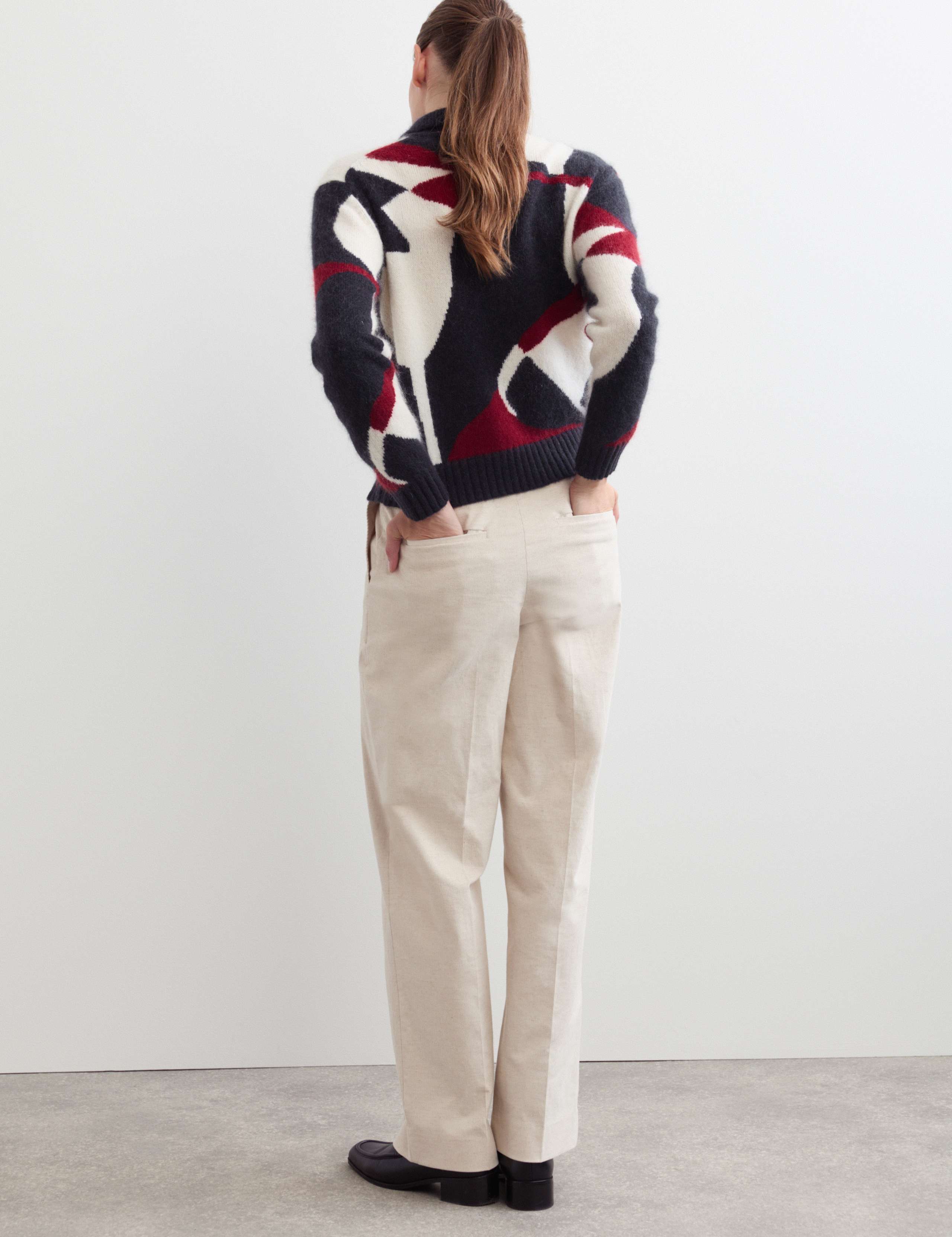 Mohair and Wool Blend Jacquard Polo Jumper 6 of 6