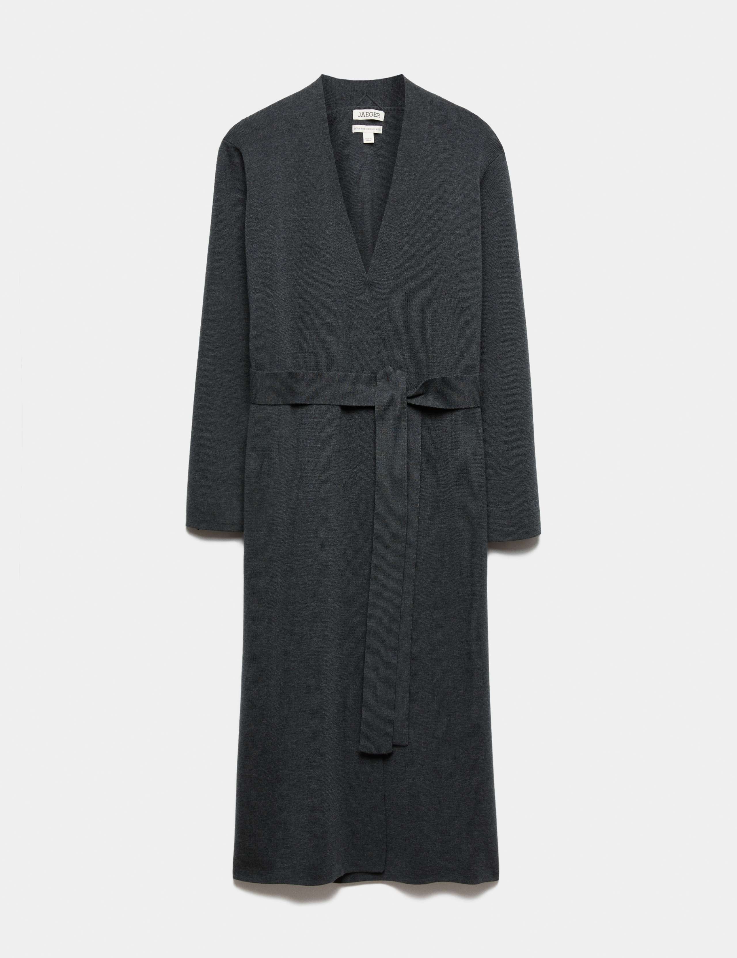 Pure Merino Wool V-Neck Longline Cardigan 2 of 7