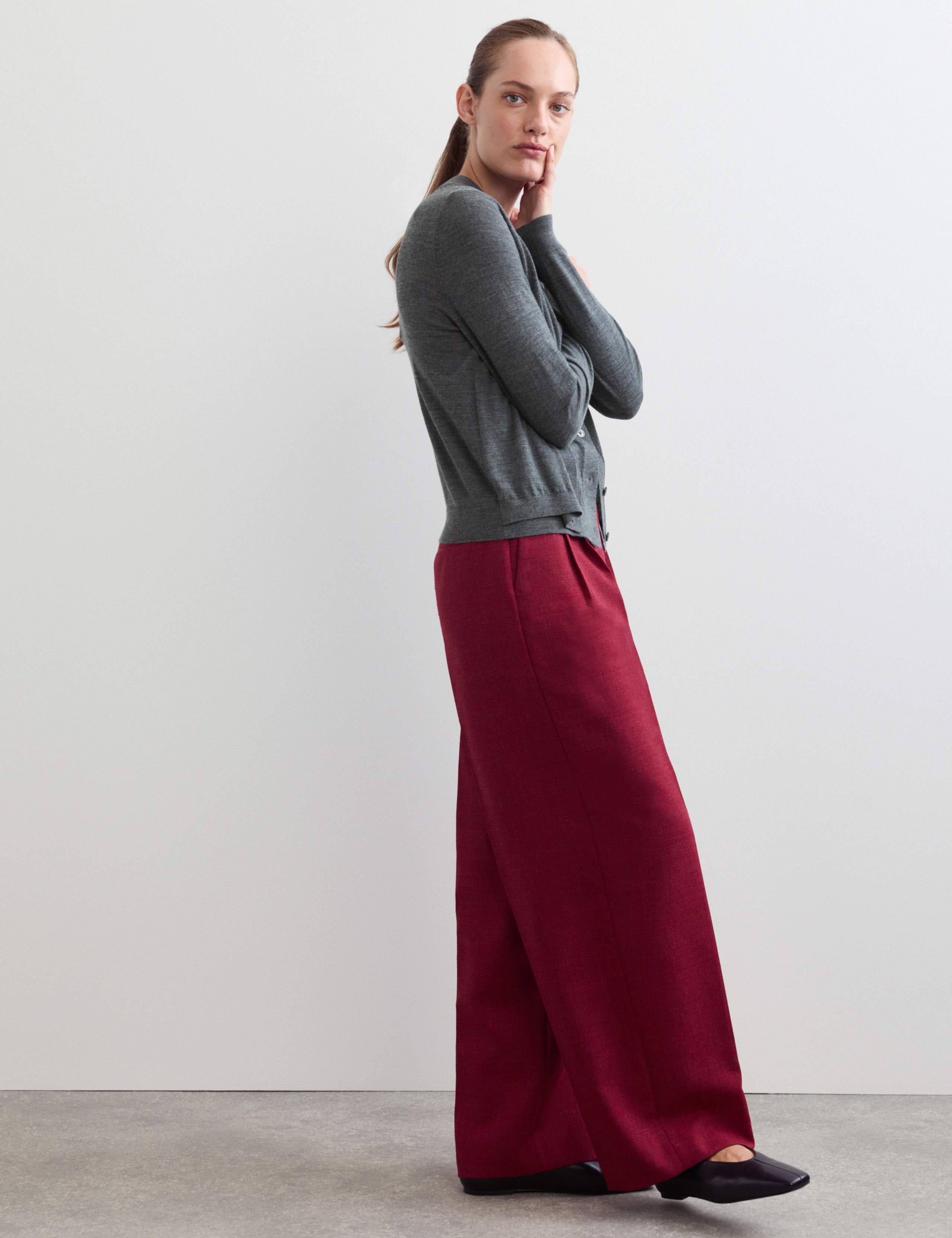 Wool with Cashmere Button Front Cardigan 5 of 6
