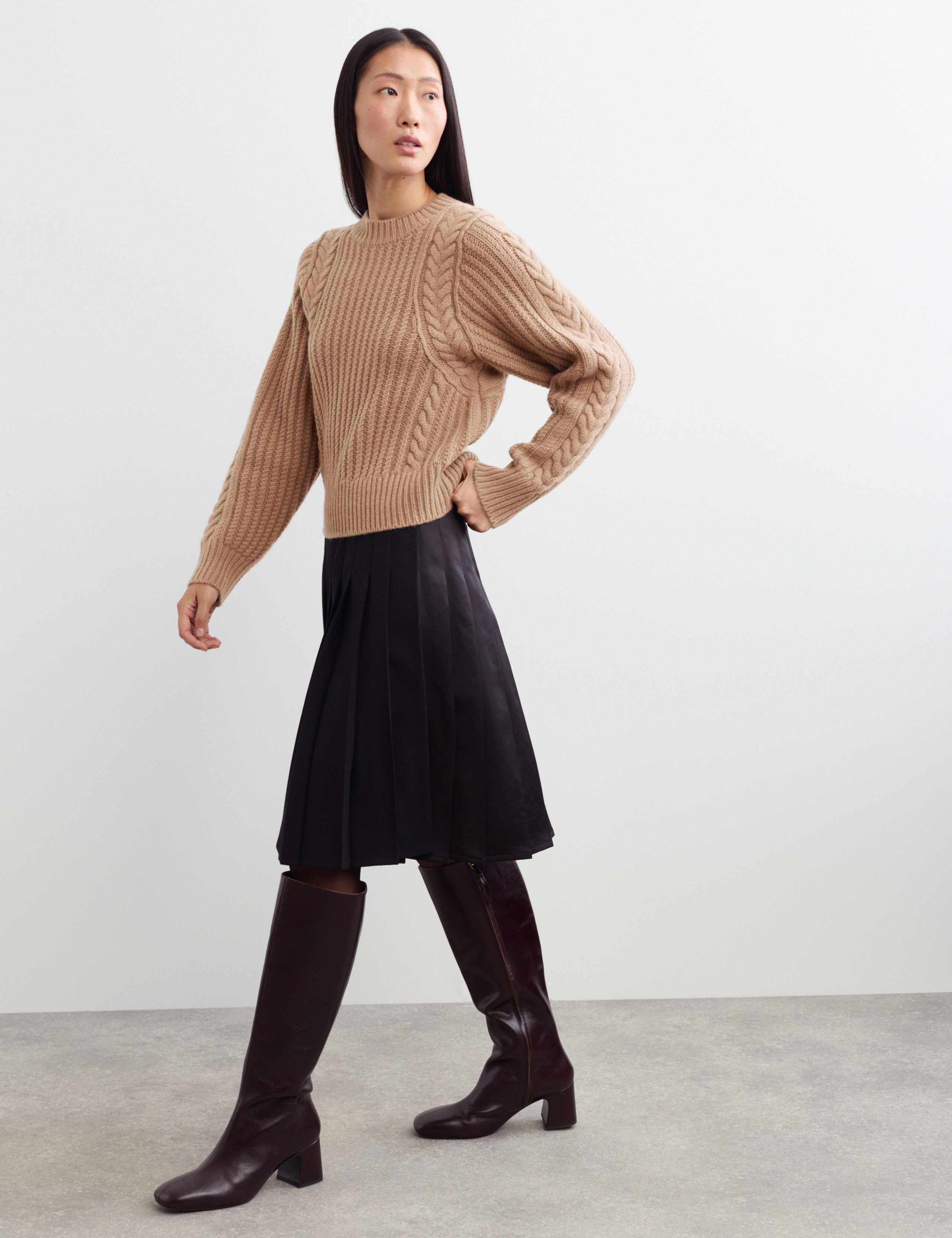 Wool Rich Chunky Textured Crew Neck Jumper 6 of 8