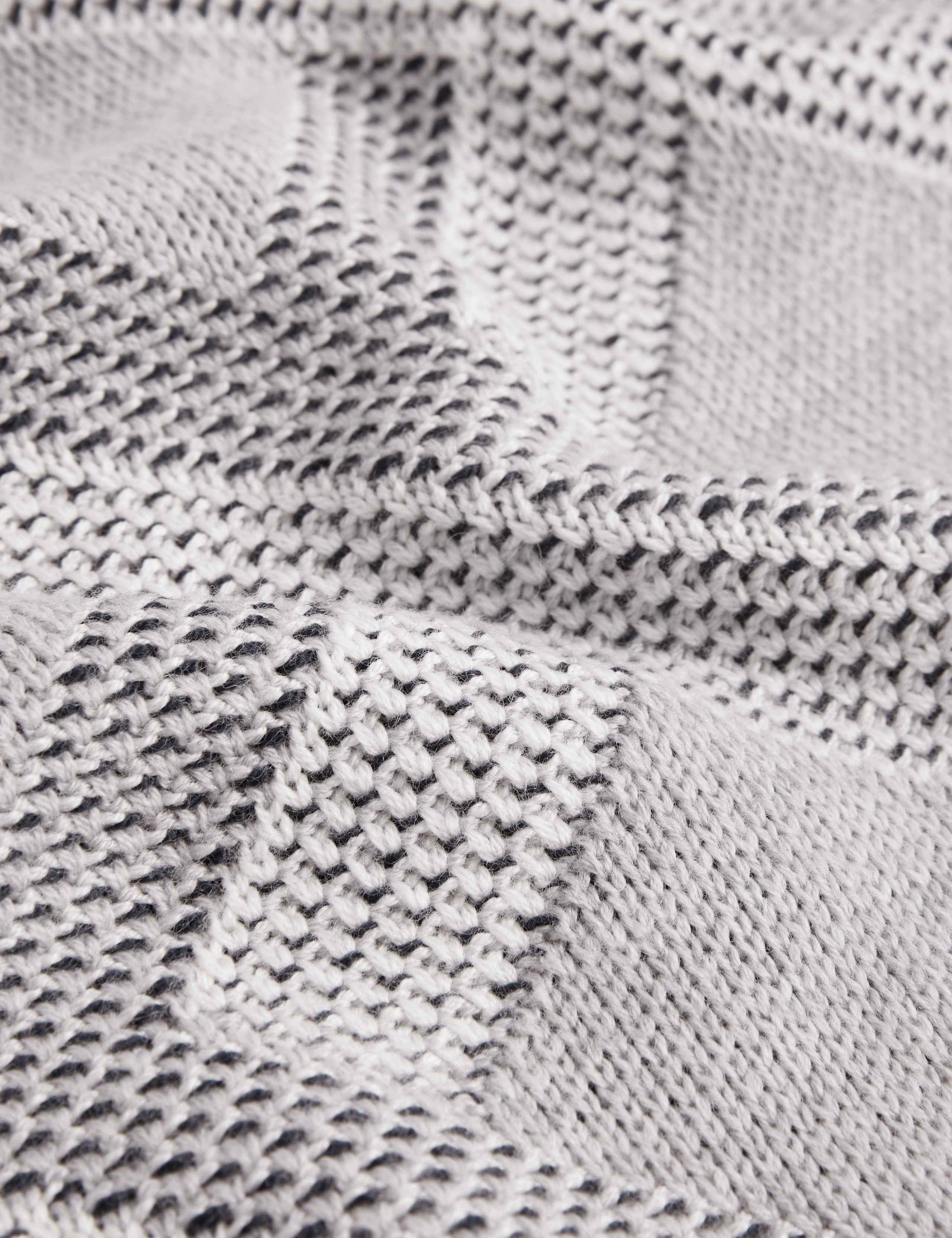Pure Merino Wool Textured V-Neck Jumper 8 of 8