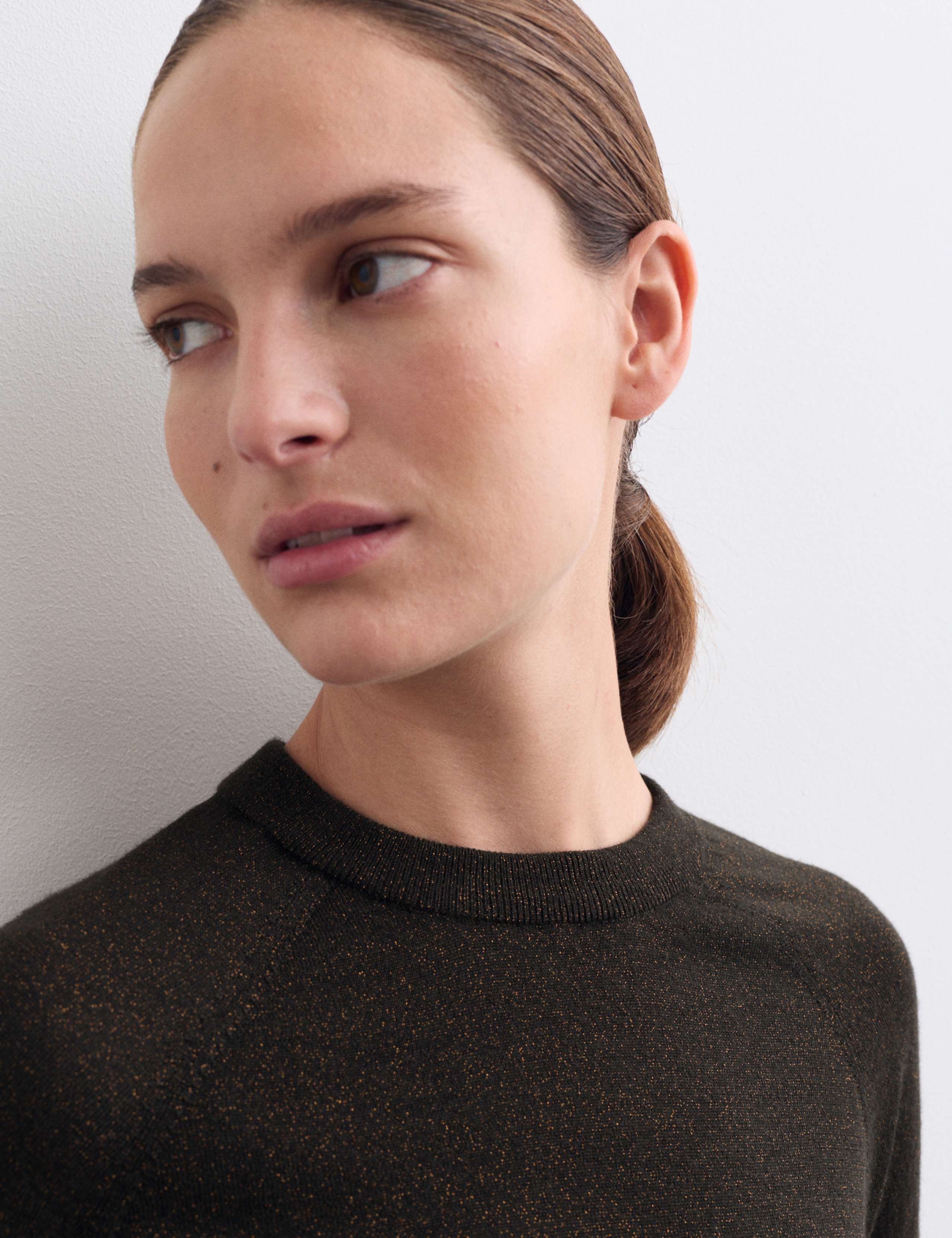 Merino Wool Rich Metallic Relaxed Jumper 4 of 7