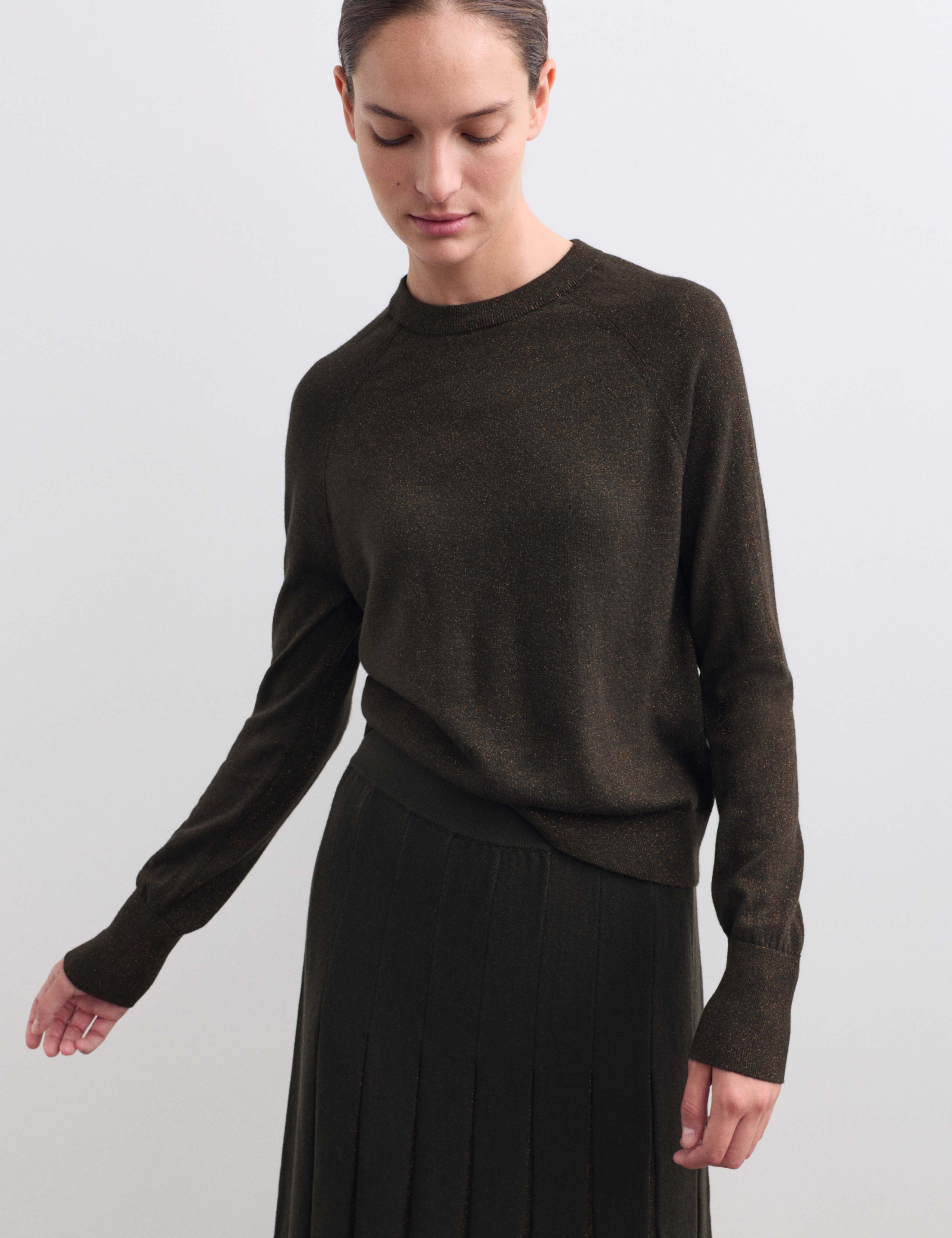 Merino Wool Rich Metallic Relaxed Jumper 5 of 7