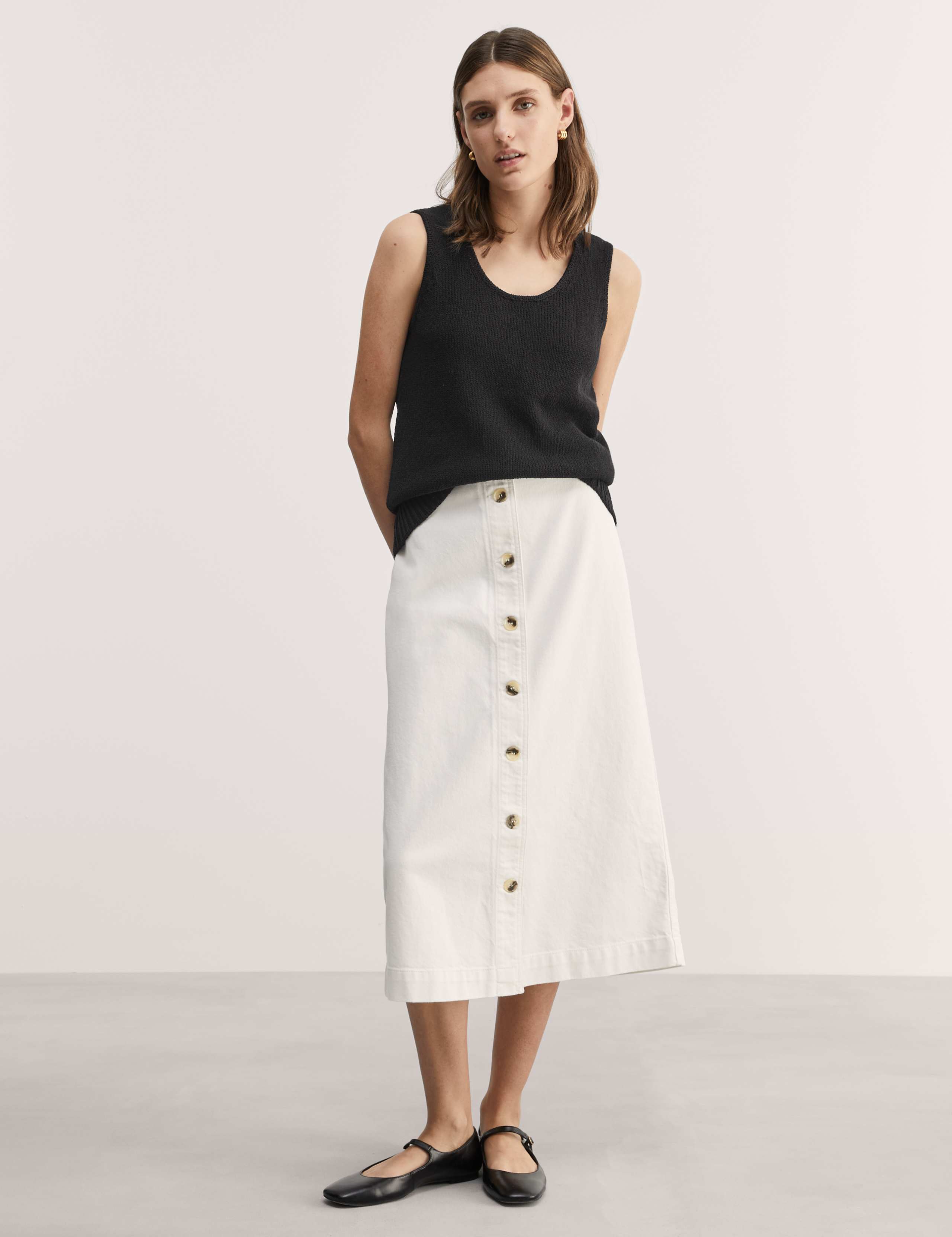 Cotton Rich Ribbed Knitted Vest 3 of 6