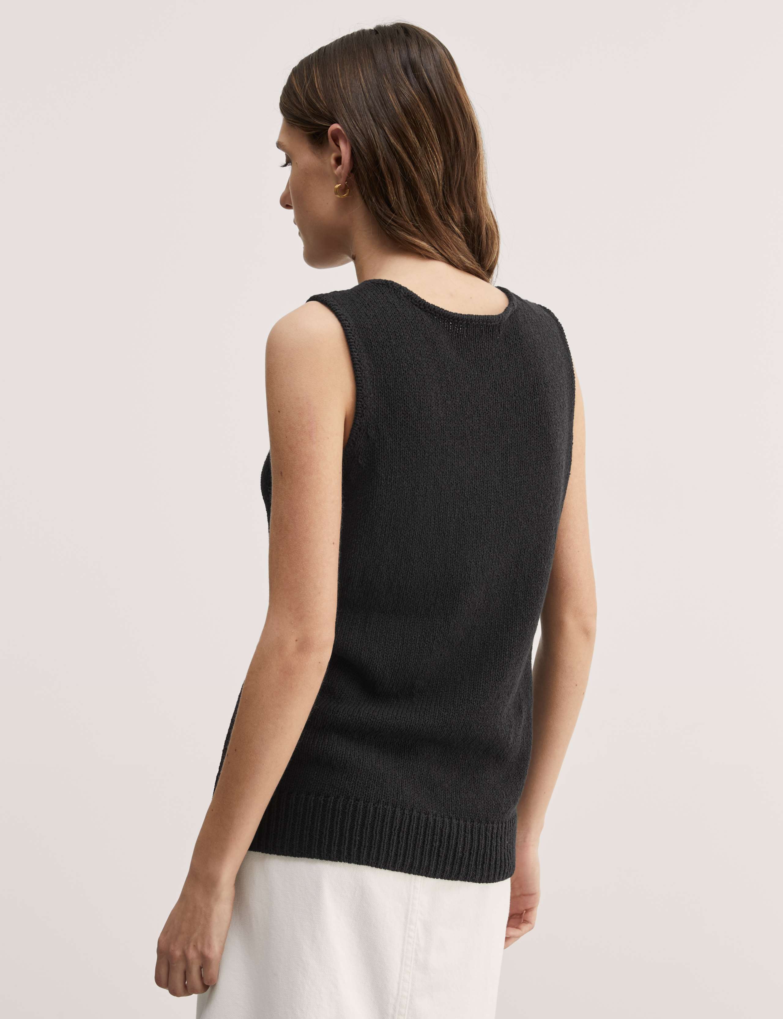 Cotton Rich Ribbed Knitted Vest 5 of 6