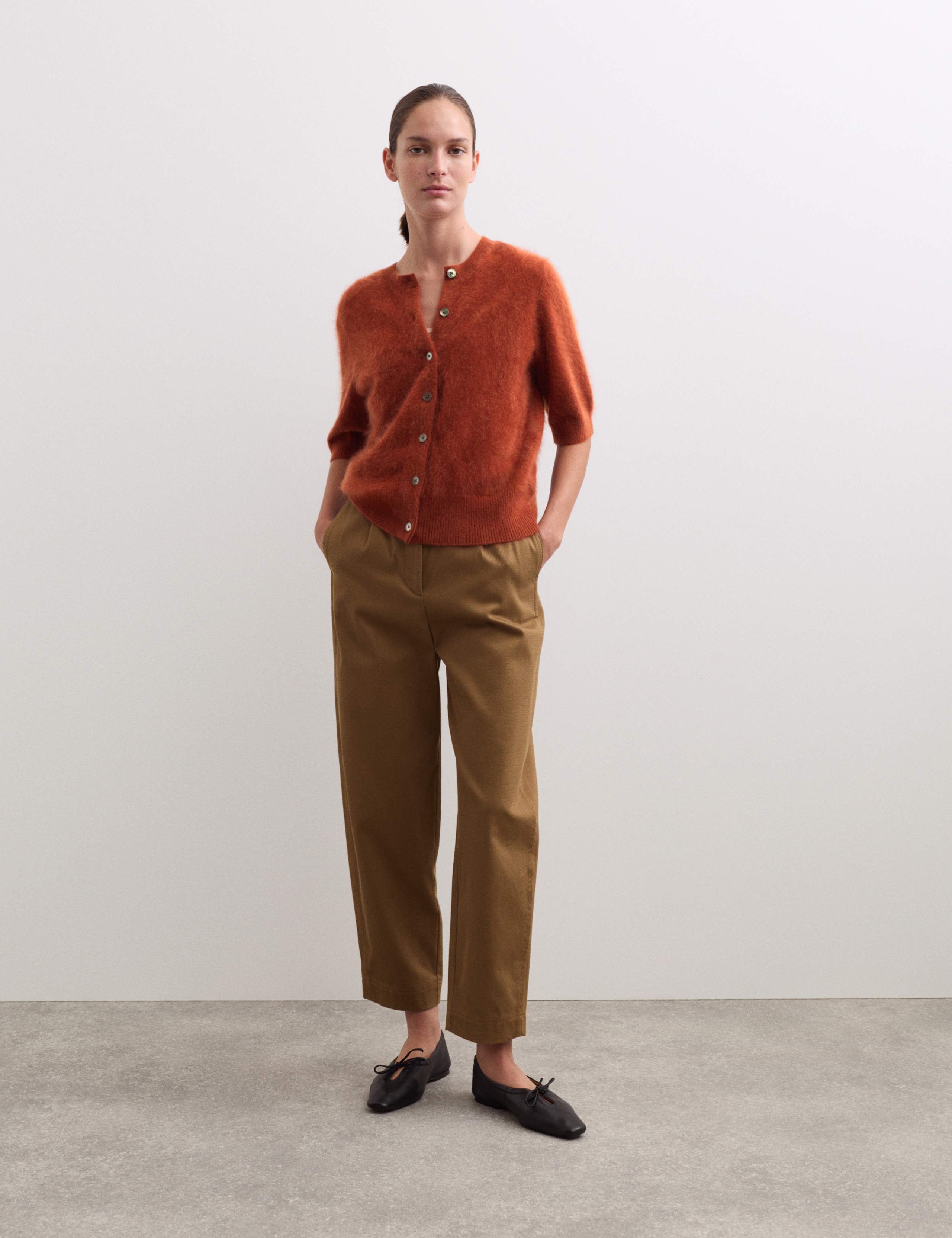 Pure Cashmere Short Sleeve Cardigan 1 of 5