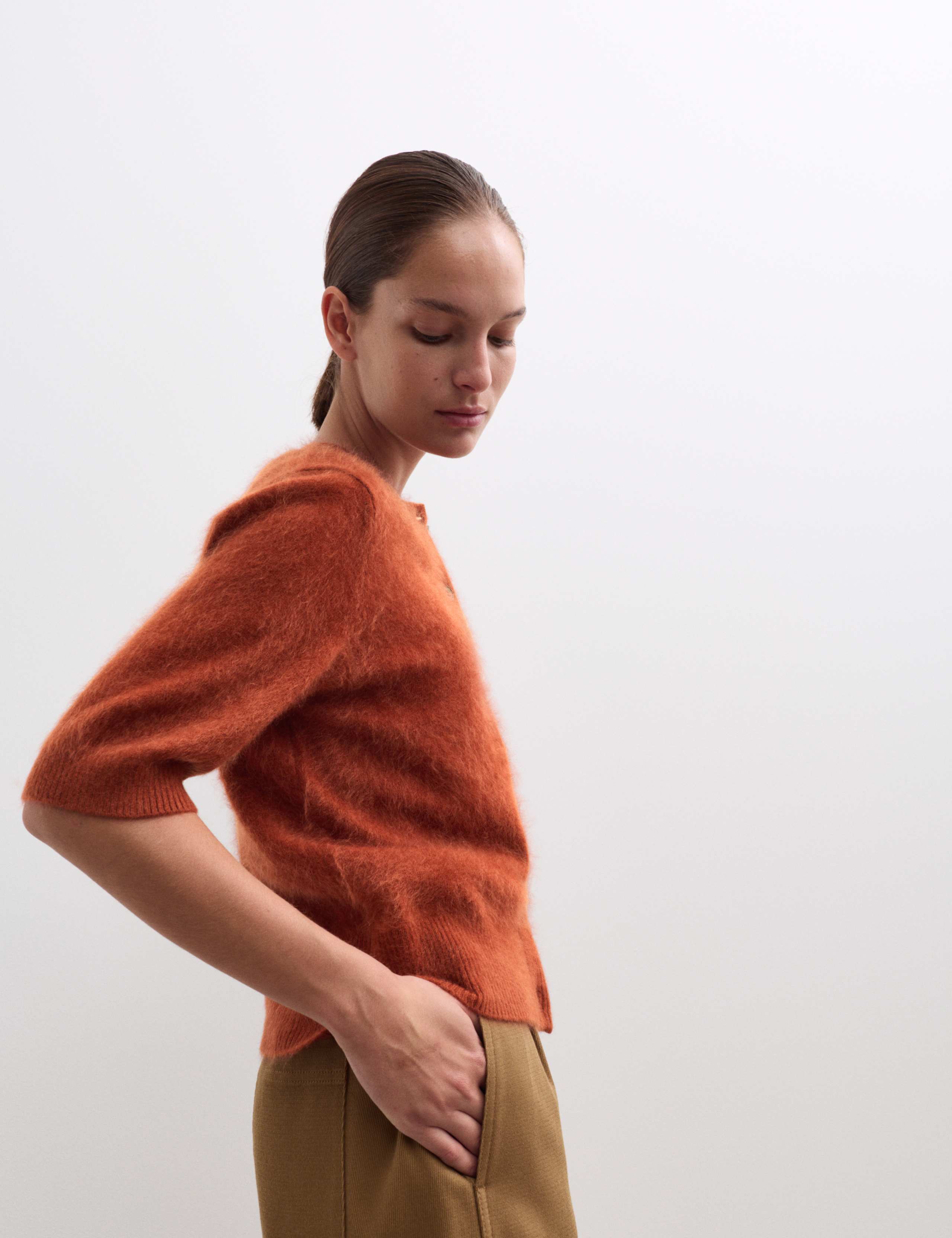 Pure Cashmere Short Sleeve Cardigan 4 of 5