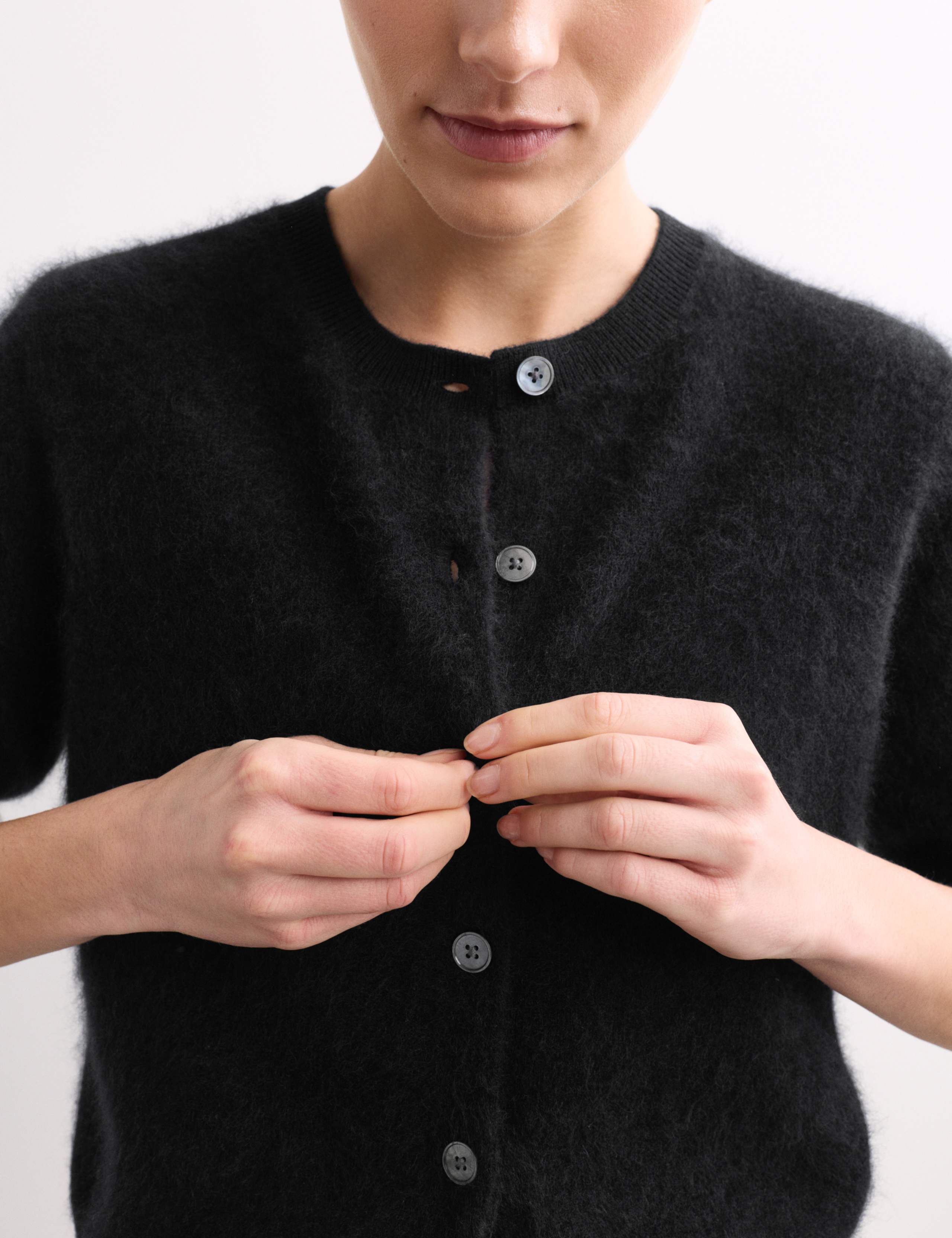 Pure Cashmere Short Sleeve Cardigan 3 of 6