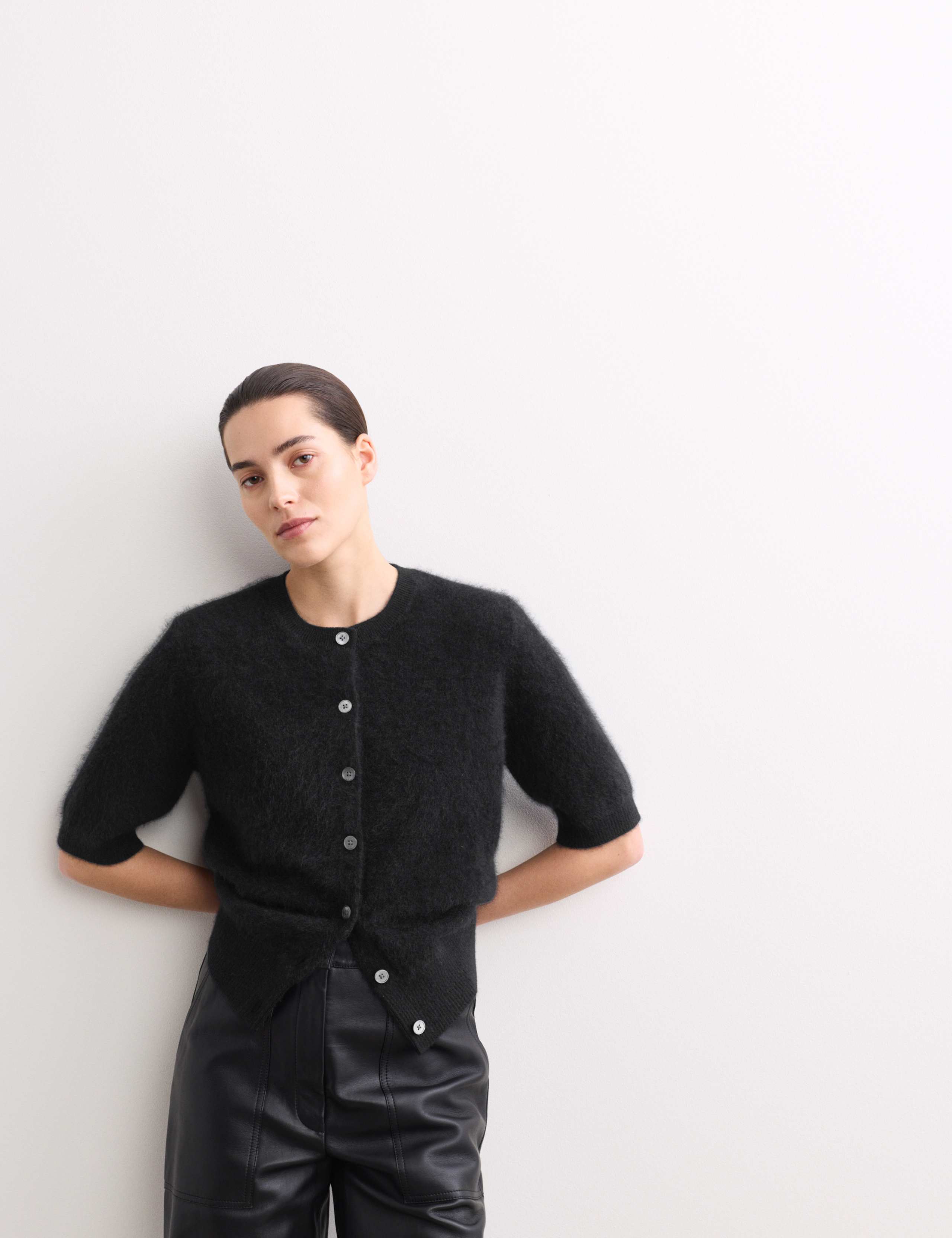 Pure Cashmere Short Sleeve Cardigan 4 of 6