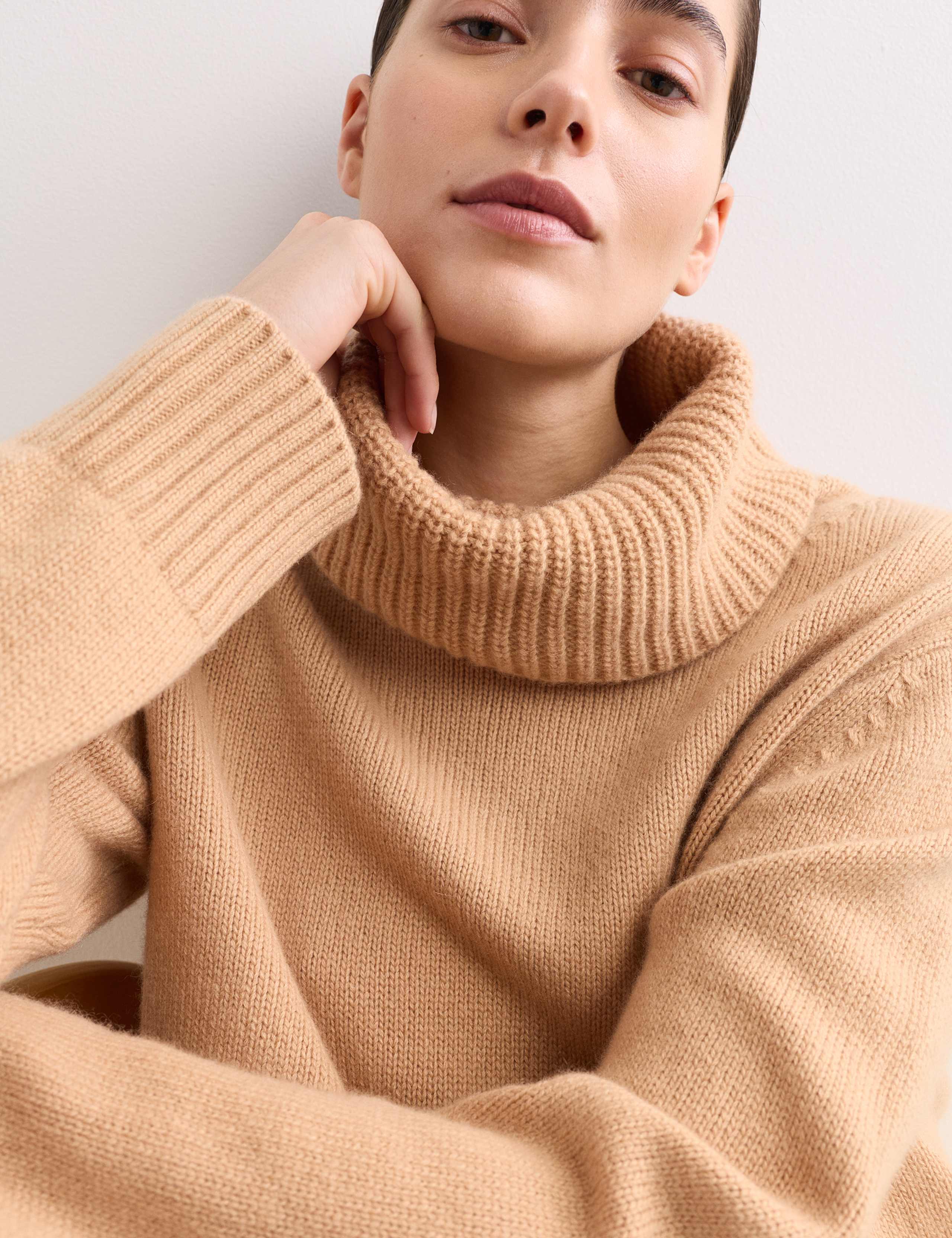 Pure Cashmere Roll Neck Jumper 3 of 6
