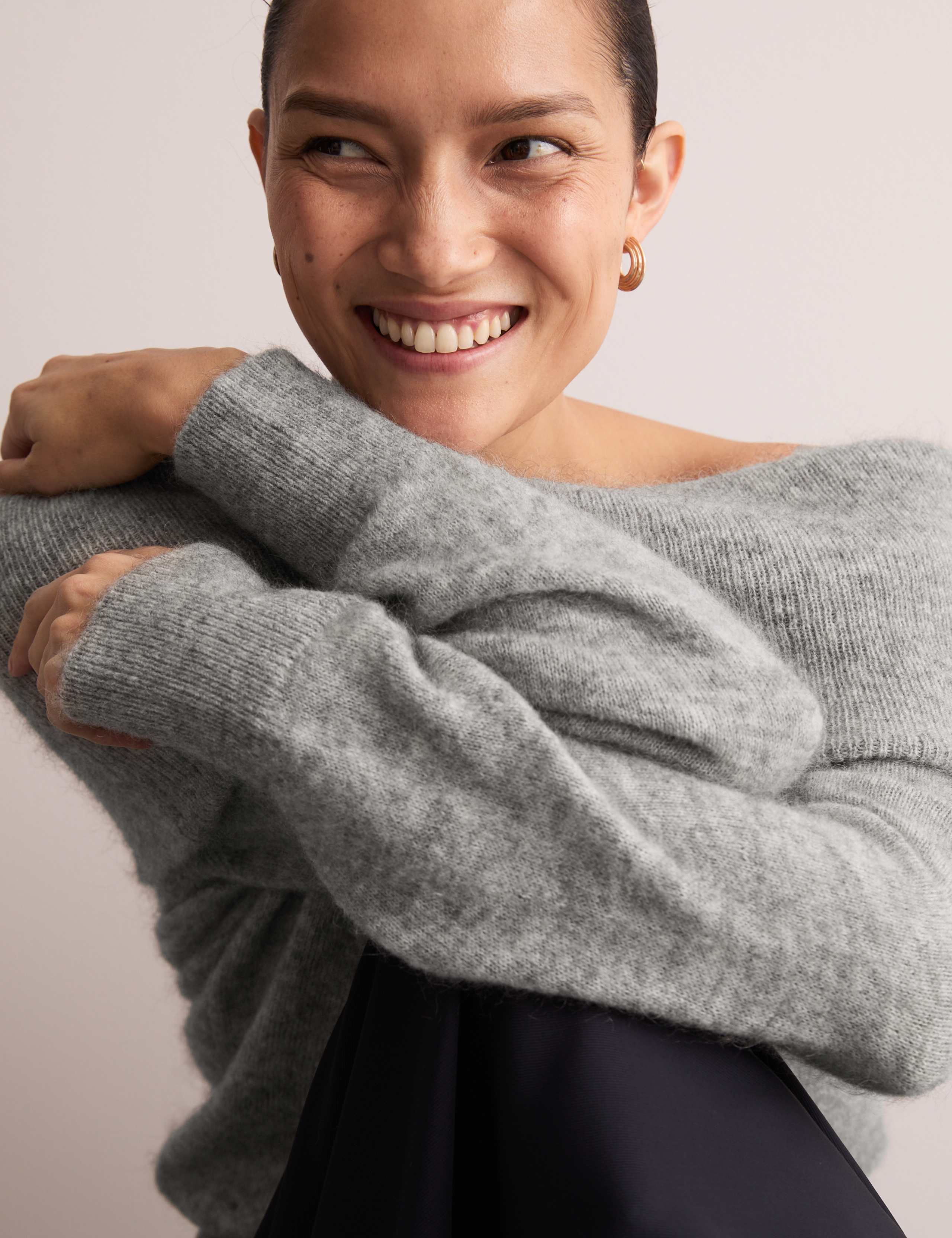 Mohair Blend Off The Shoulder Jumper 1 of 7