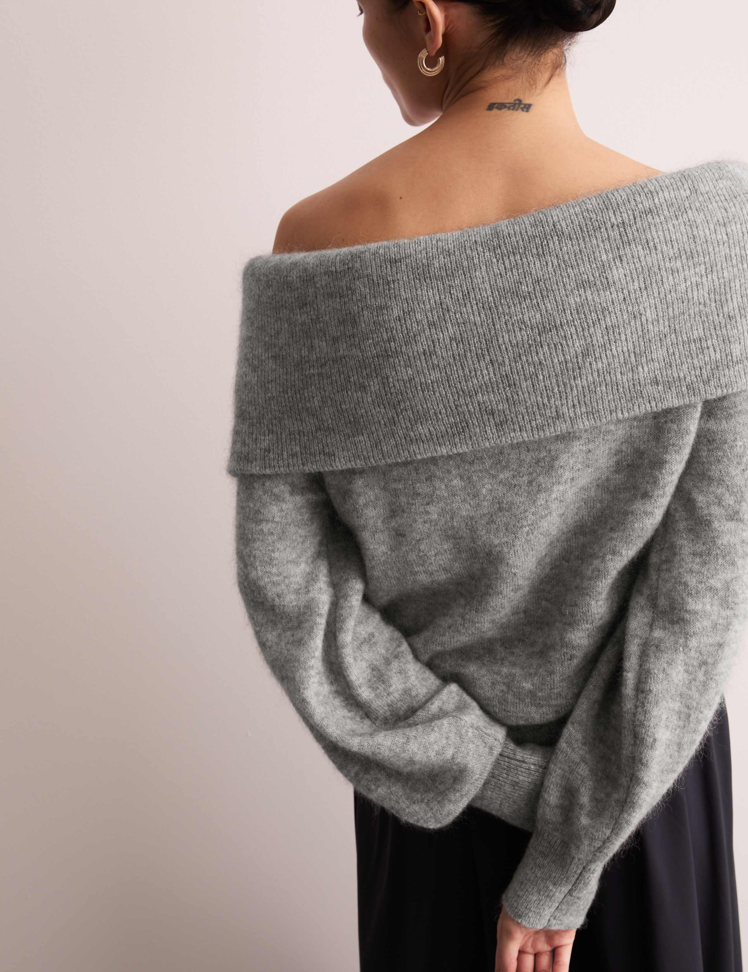 Mohair Blend Off The Shoulder Jumper 4 of 7