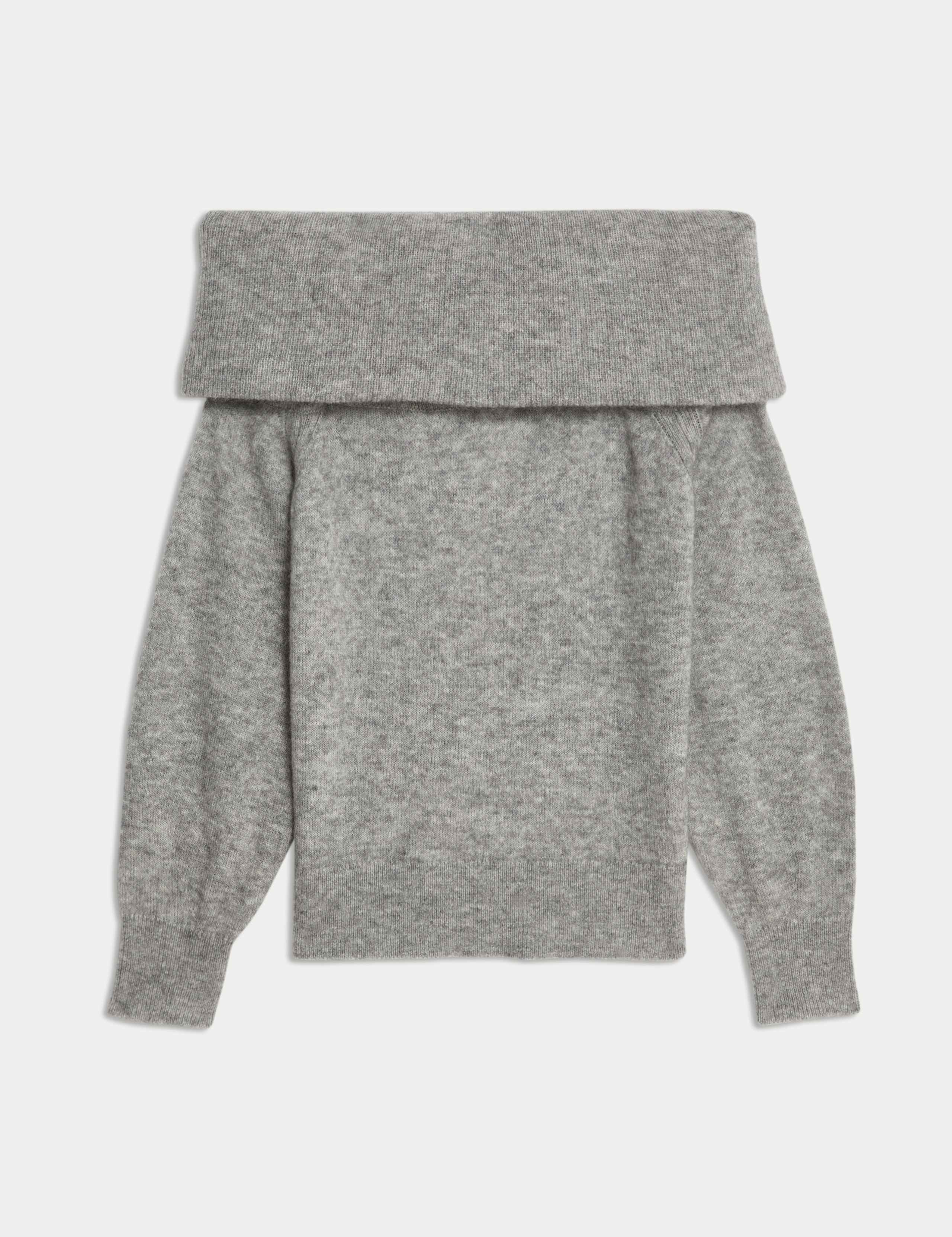 Mohair Blend Off The Shoulder Jumper 2 of 7