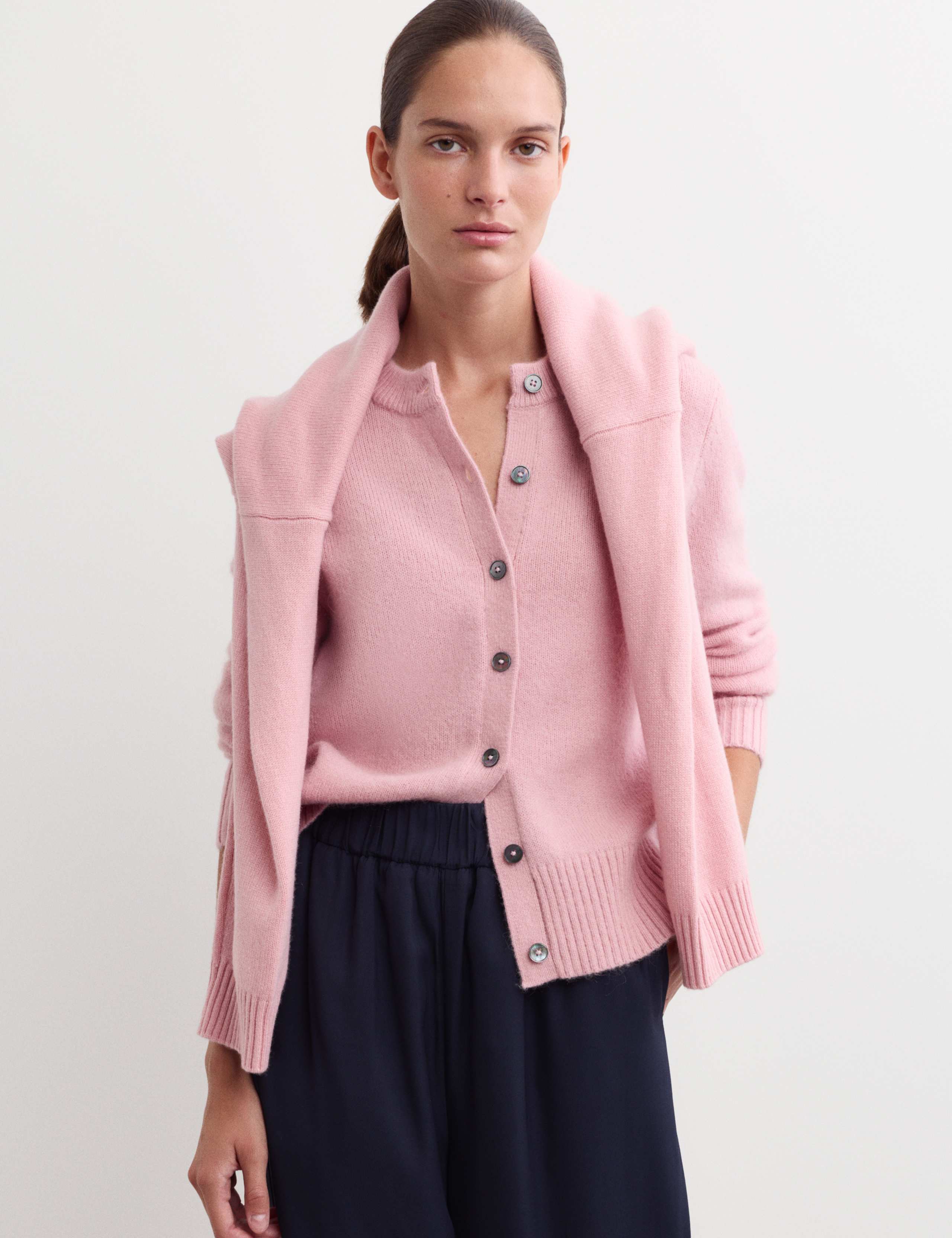 Mohair & Wool Blend Textured Cardigan 4 of 6