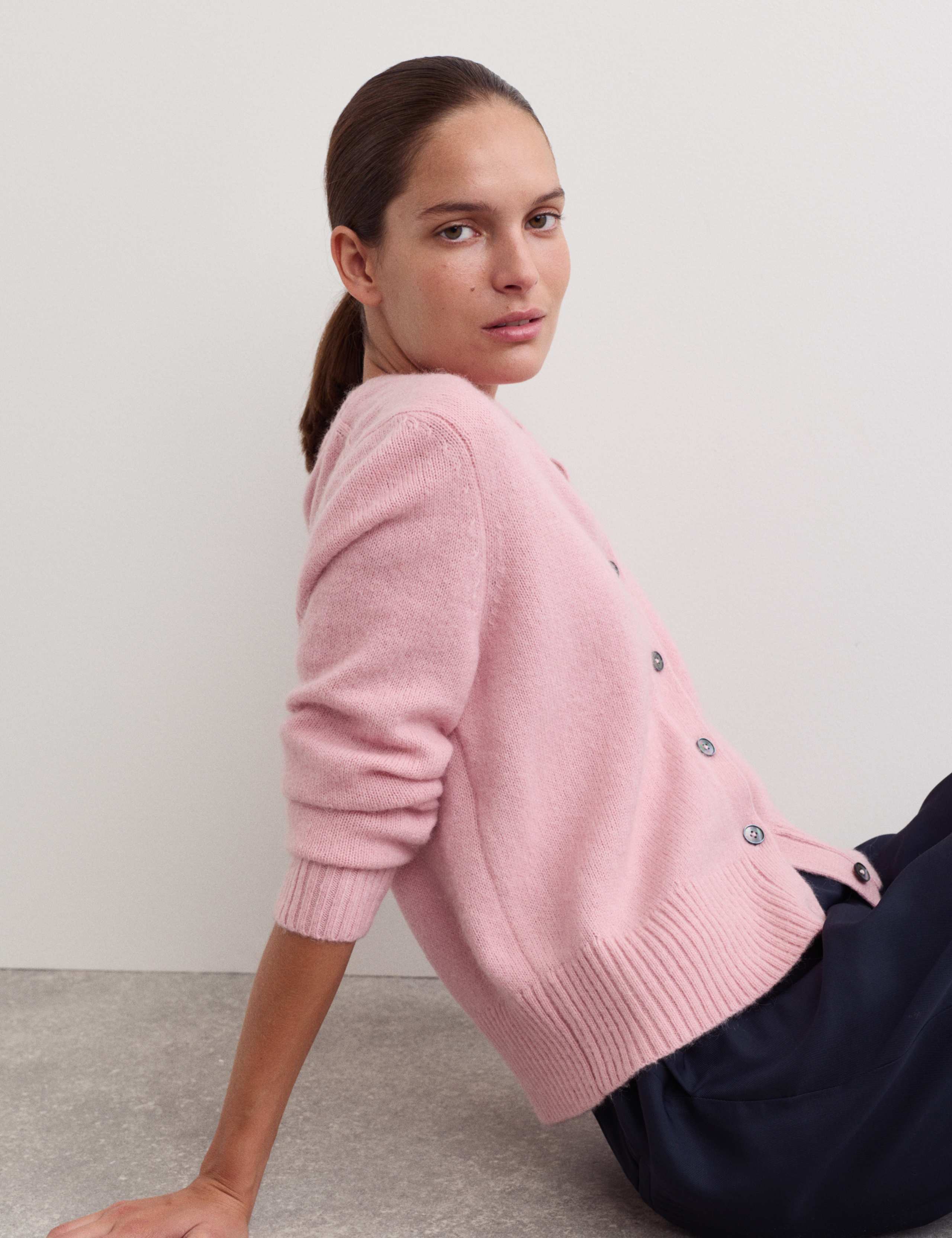 Mohair & Wool Blend Textured Cardigan 5 of 6
