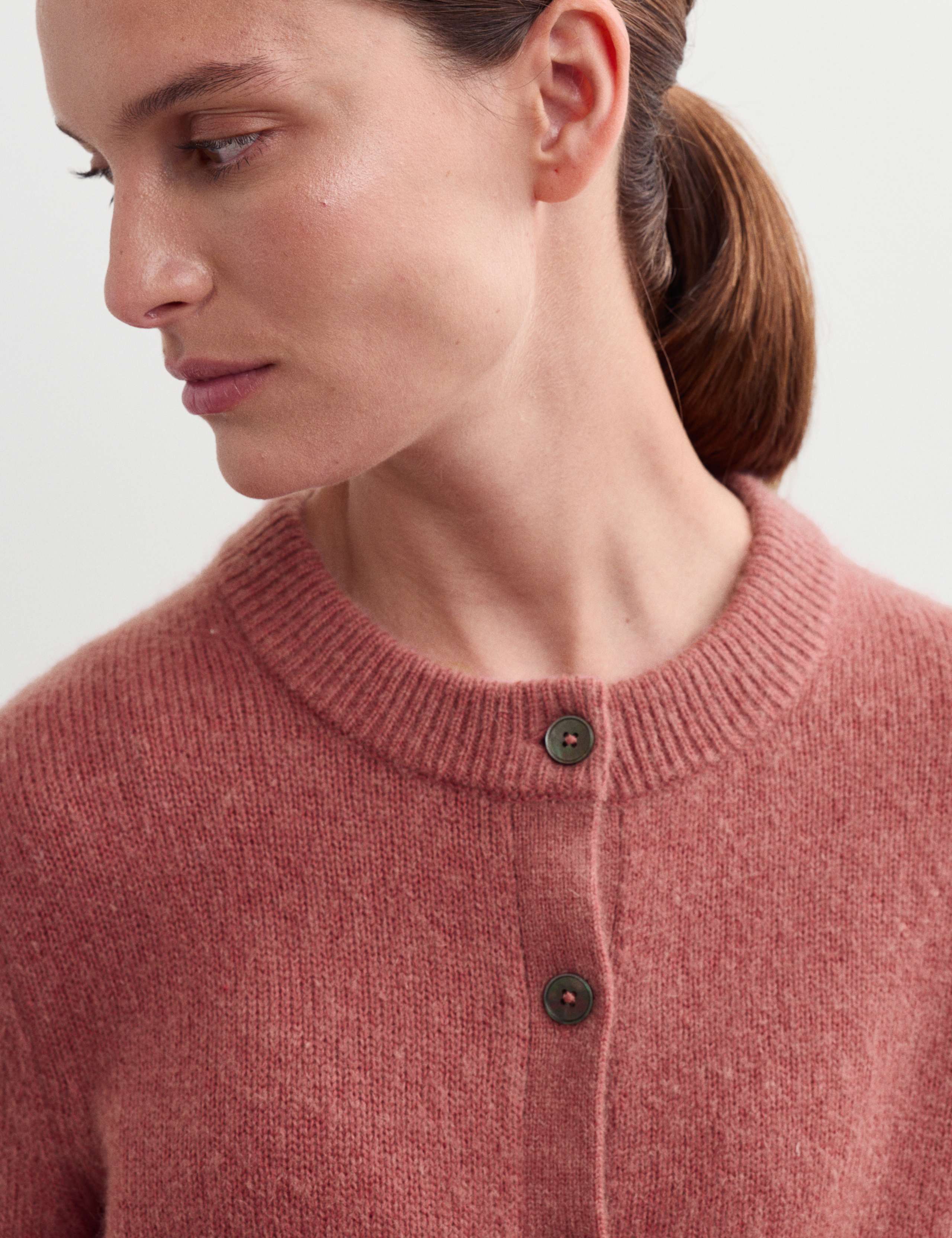 Mohair & Wool Blend Textured Cardigan 3 of 7