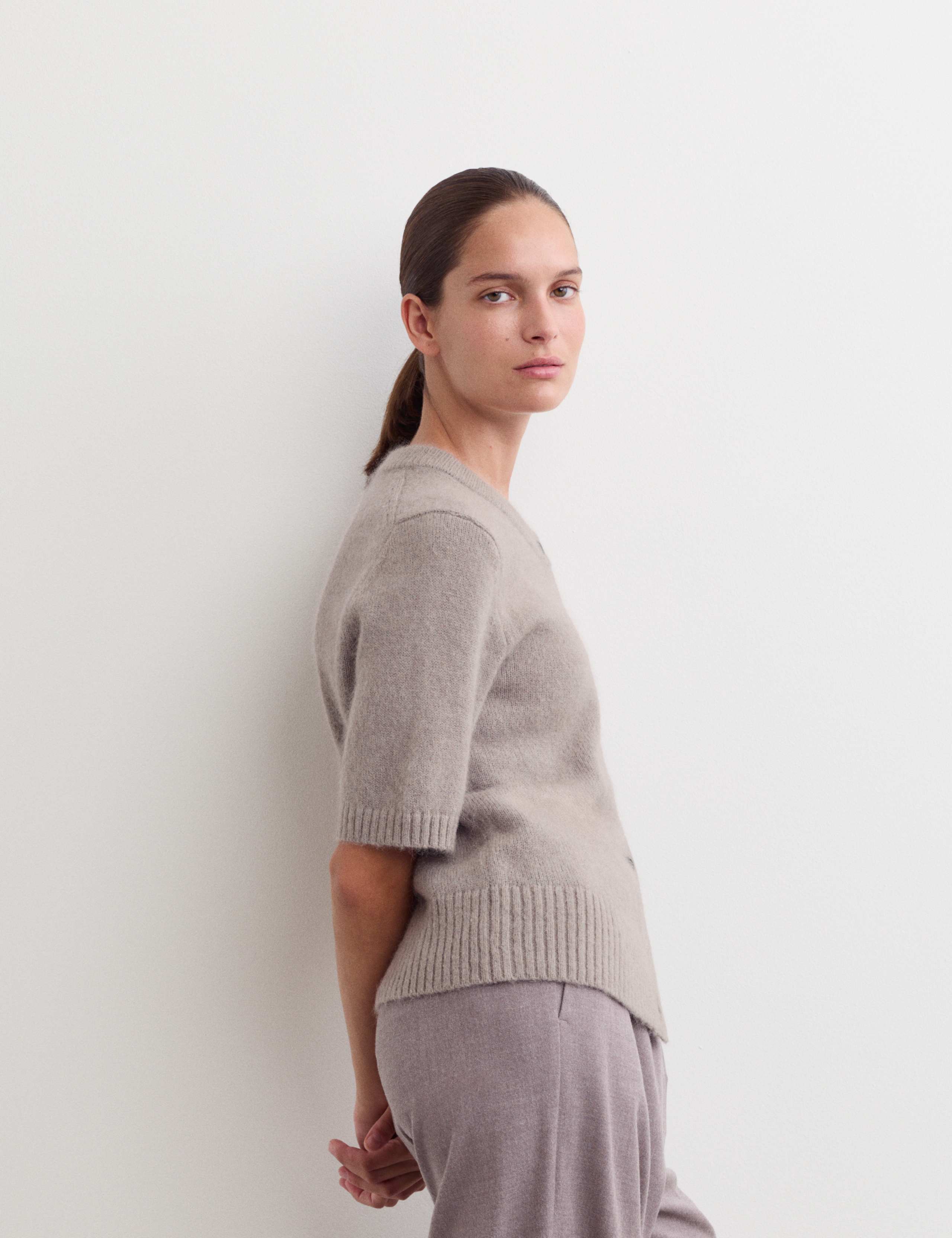 Mohair Blend Short Sleeve Cardigan 5 of 6