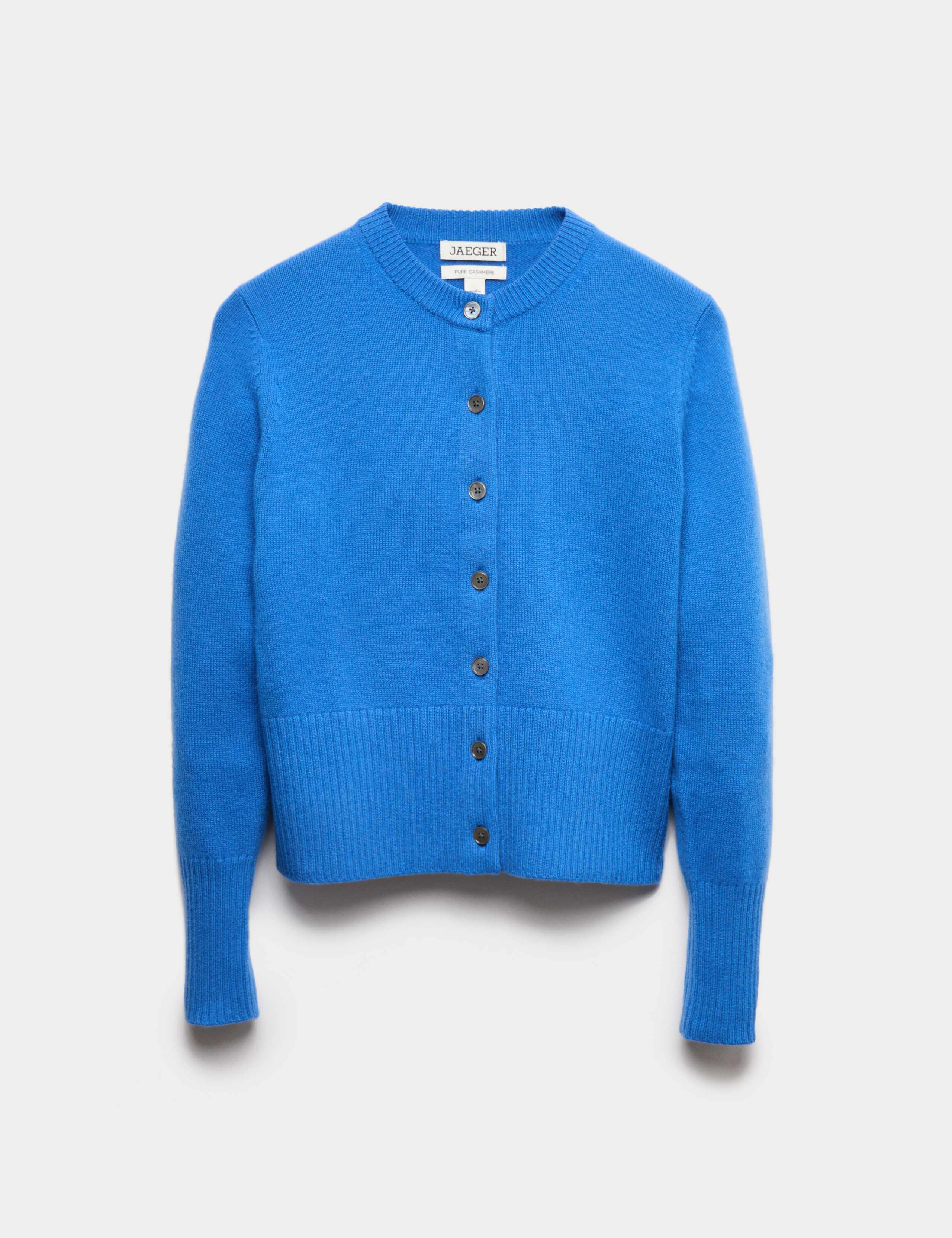 Pure Cashmere Round Neck Relaxed Cardigan 2 of 6