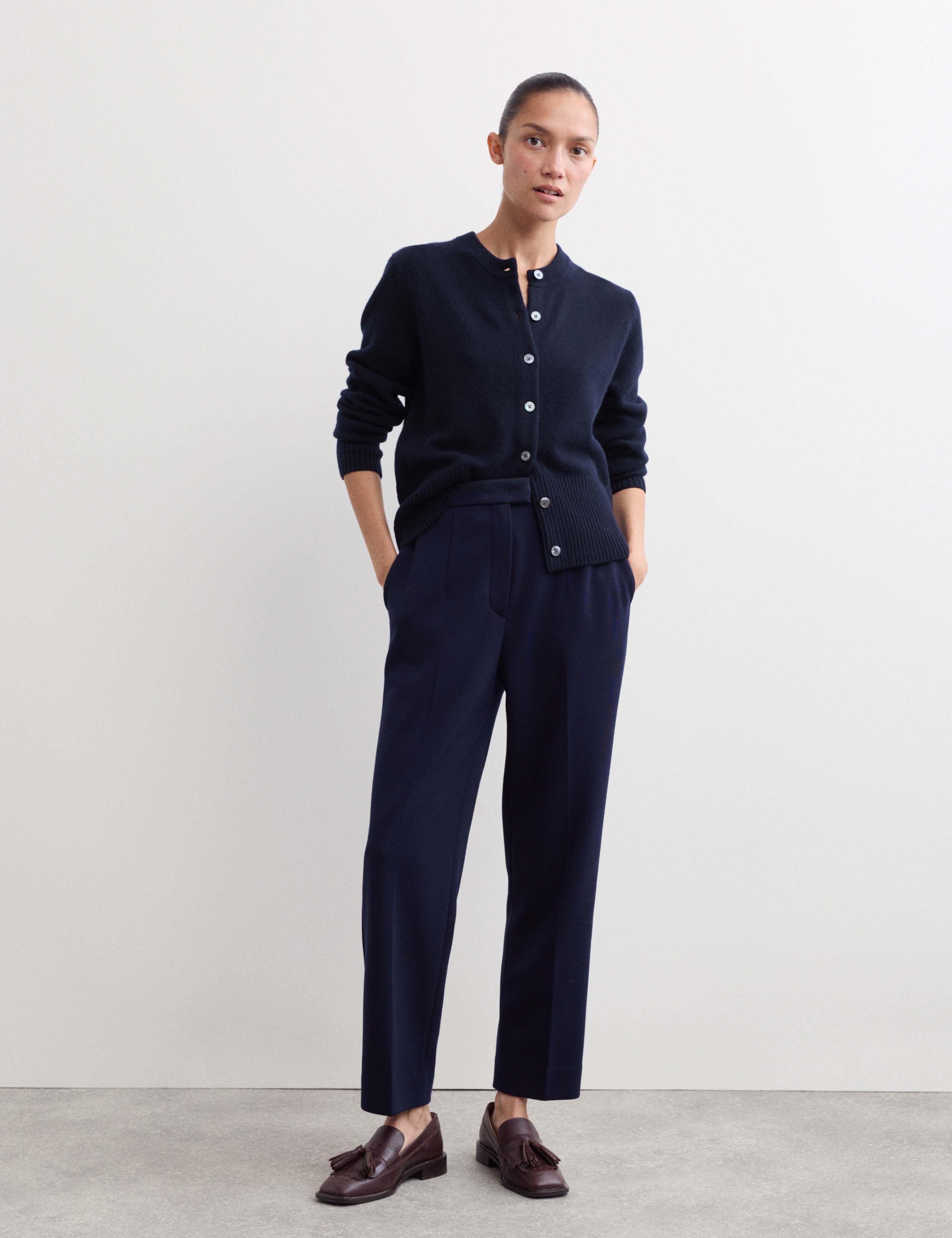 Pure Cashmere Round Neck Relaxed Cardigan 5 of 7