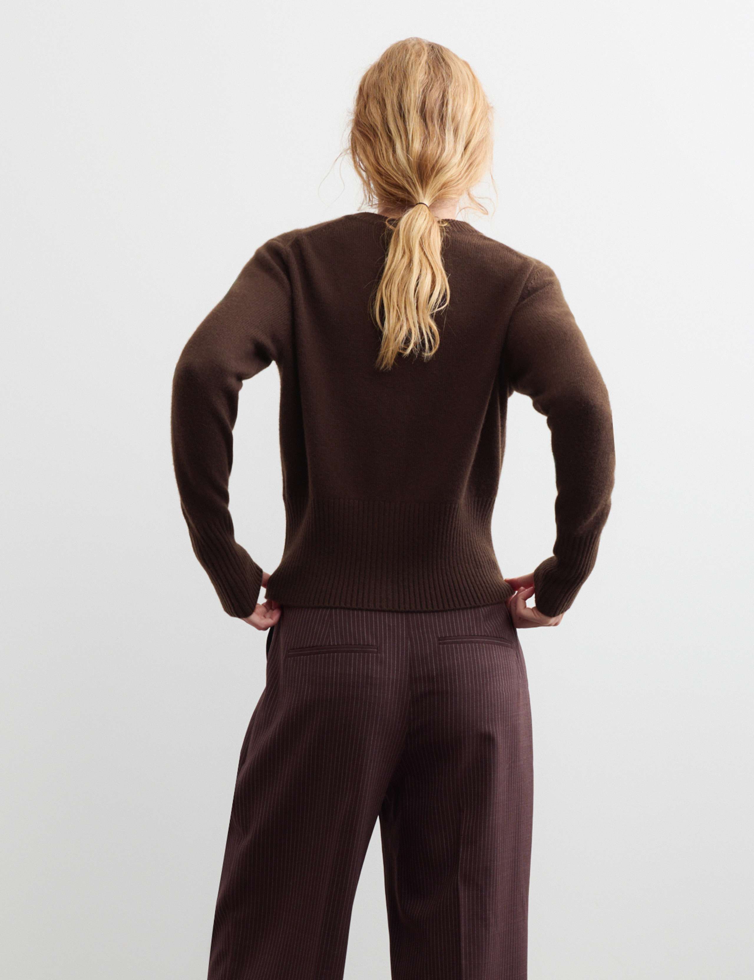 Pure Cashmere Round Neck Relaxed Cardigan 5 of 5