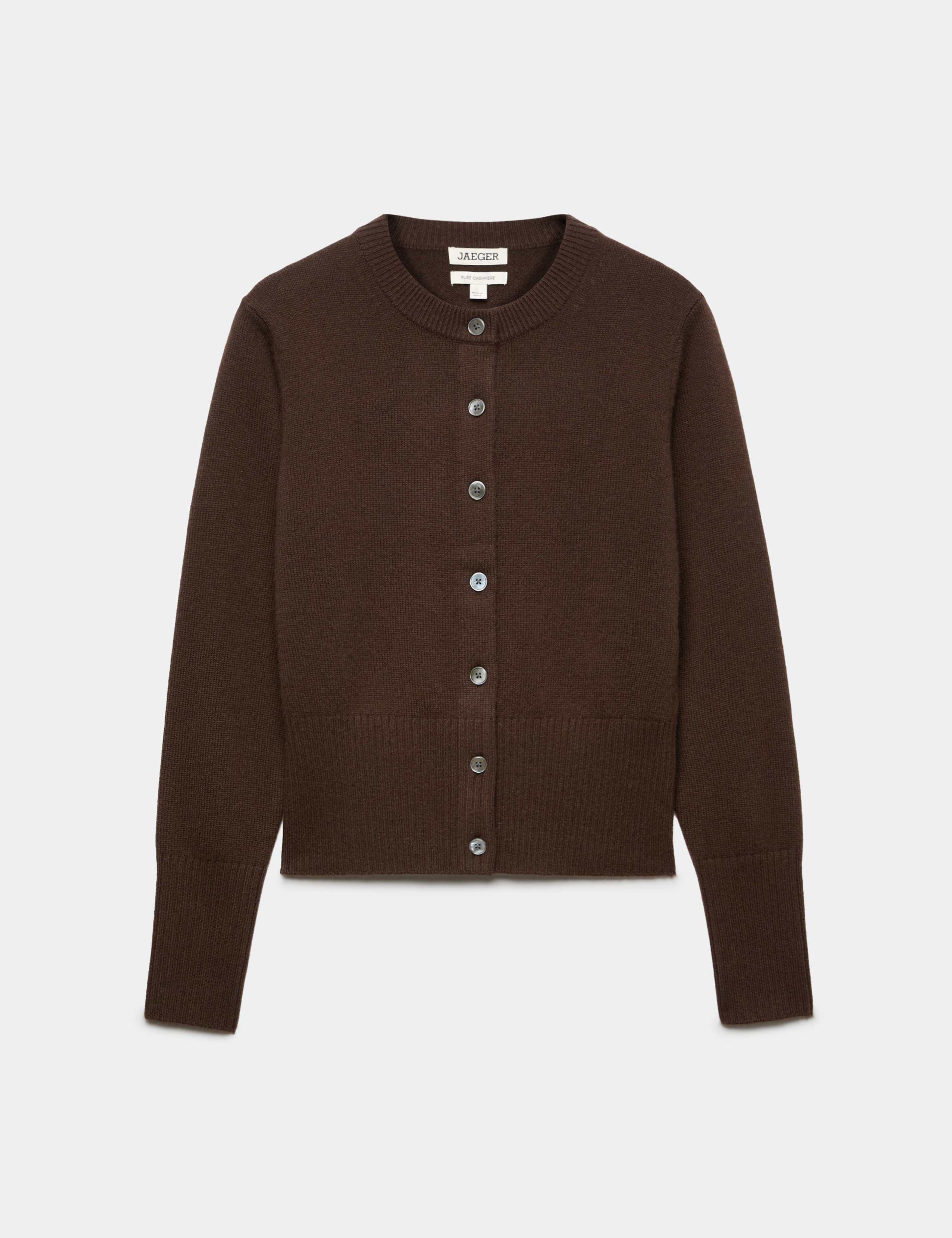 Pure Cashmere Round Neck Relaxed Cardigan 2 of 5