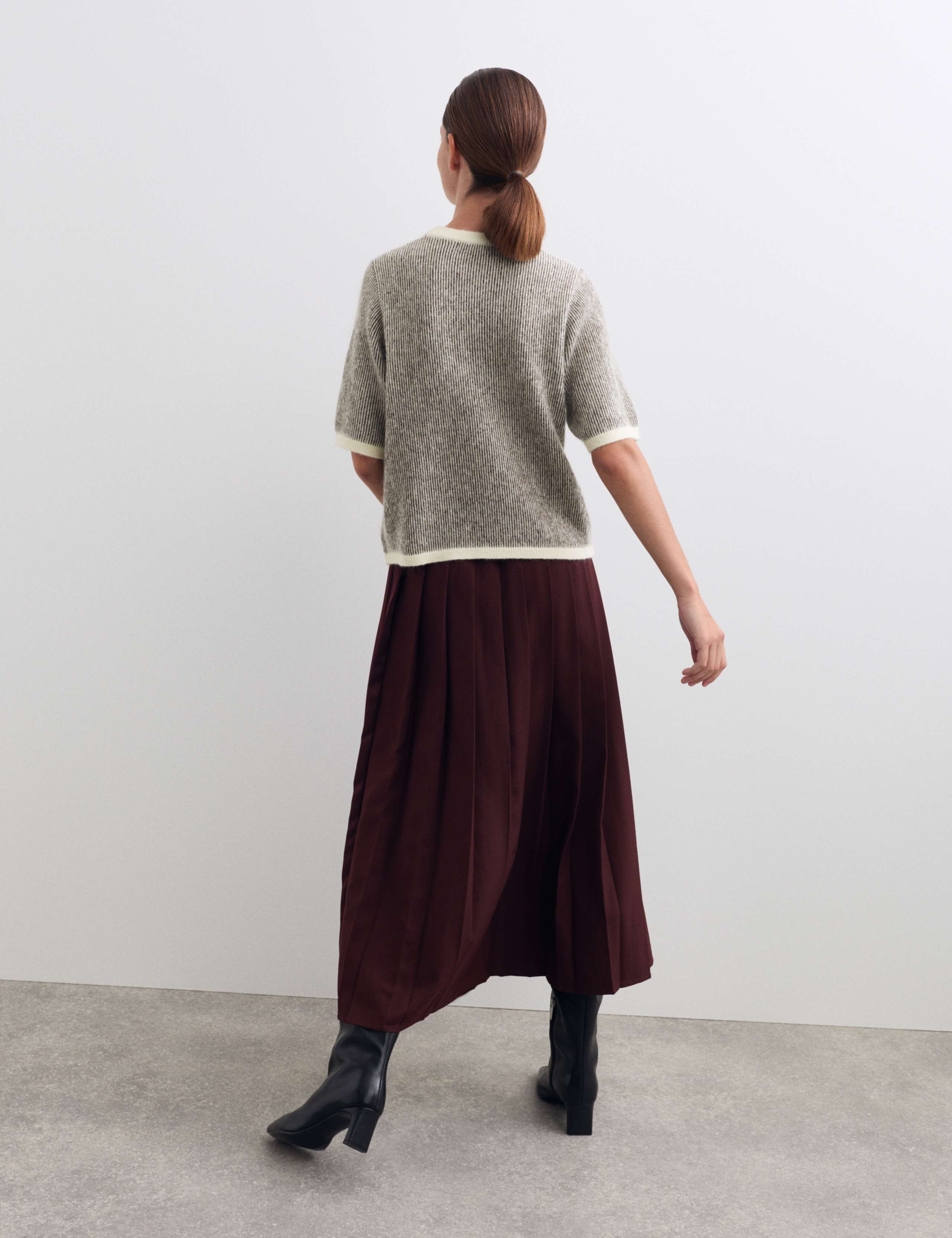 Sparkly Striped Knitted T-Shirt Top with Mohair 6 of 6