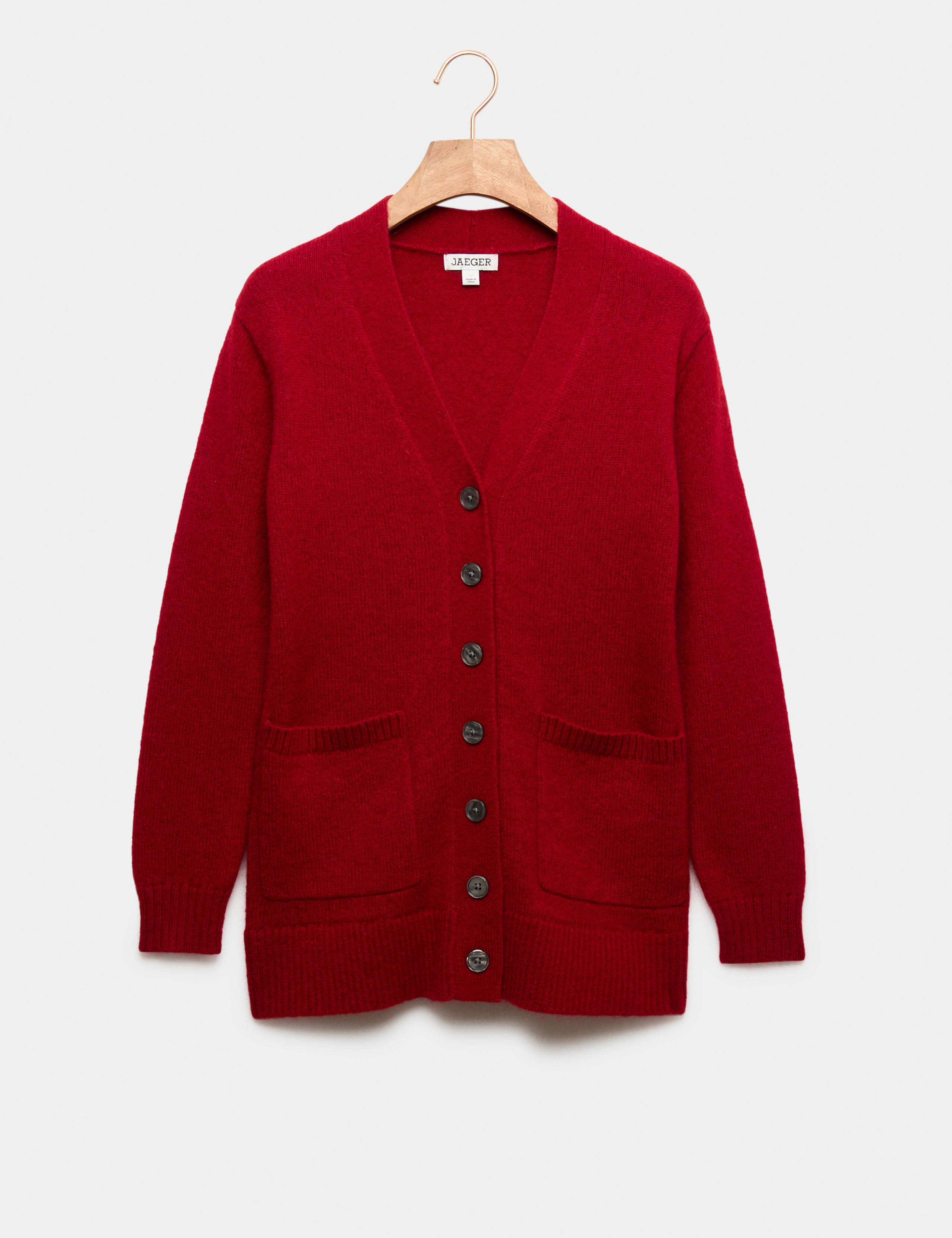 Mohair Blend V Neck Relaxed Cardigan 2 of 7