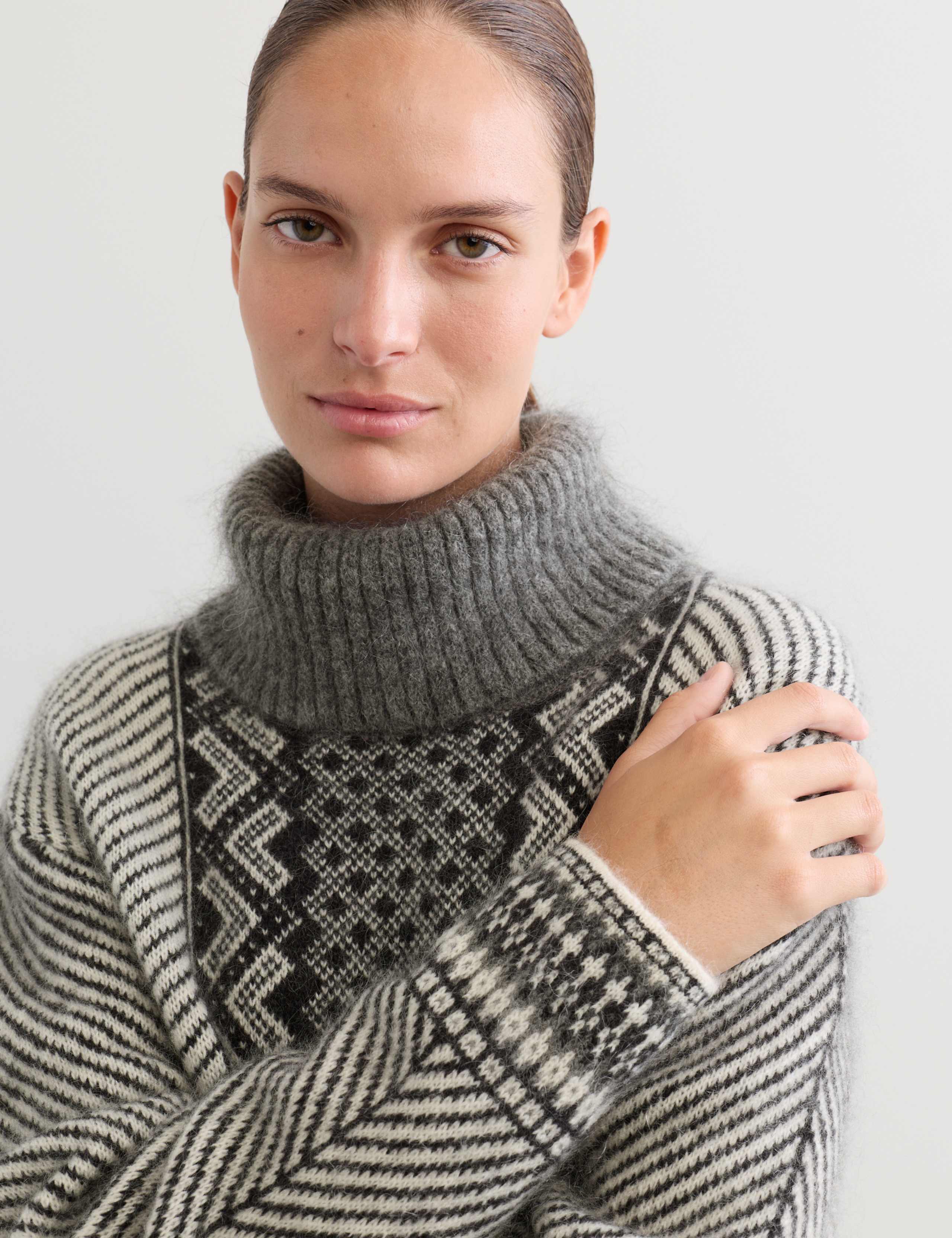Mohair Blend Fair Isle Roll Neck Jumper 4 of 7