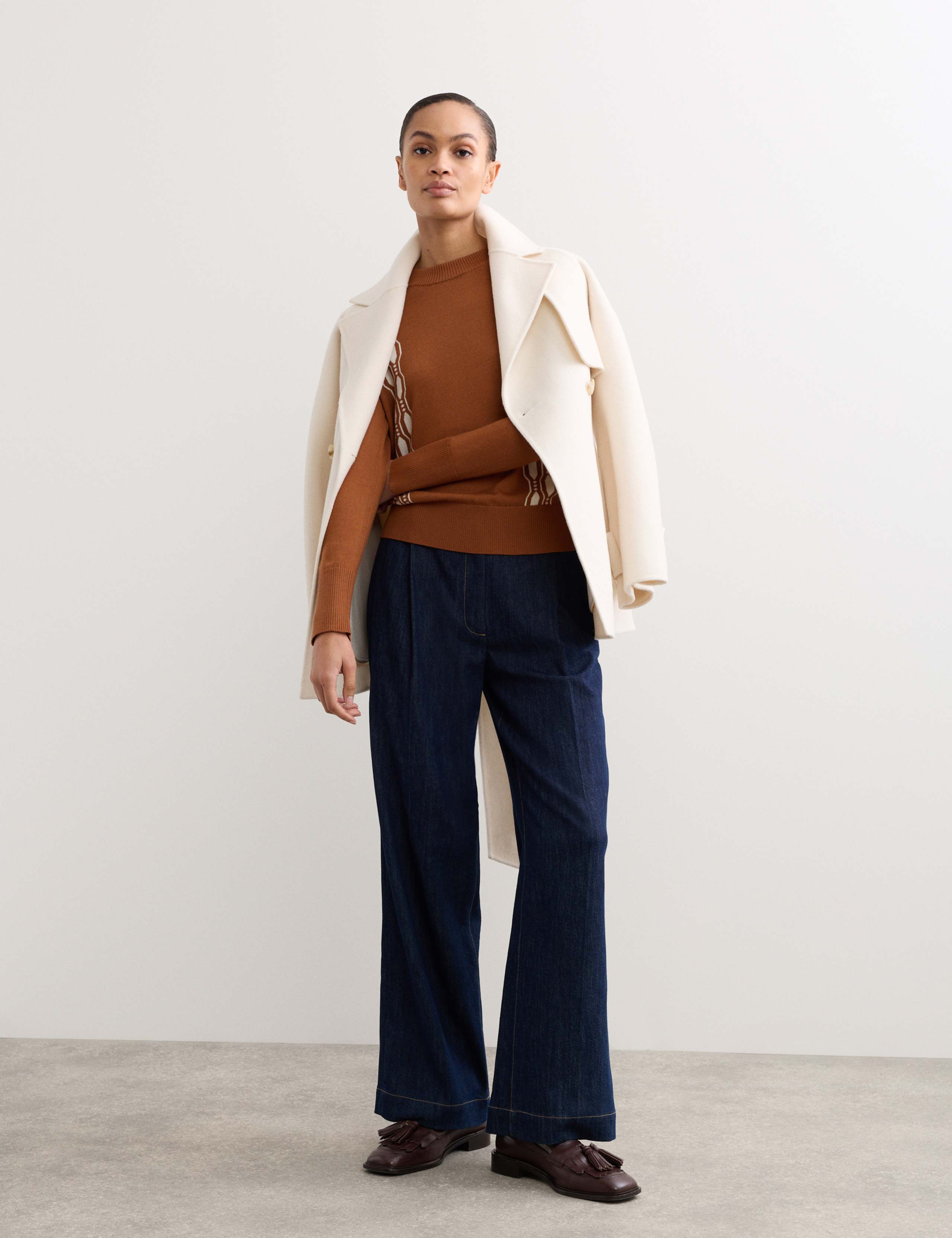 Pure Merino Wool Geometric Jacquard Jumper 3 of 6