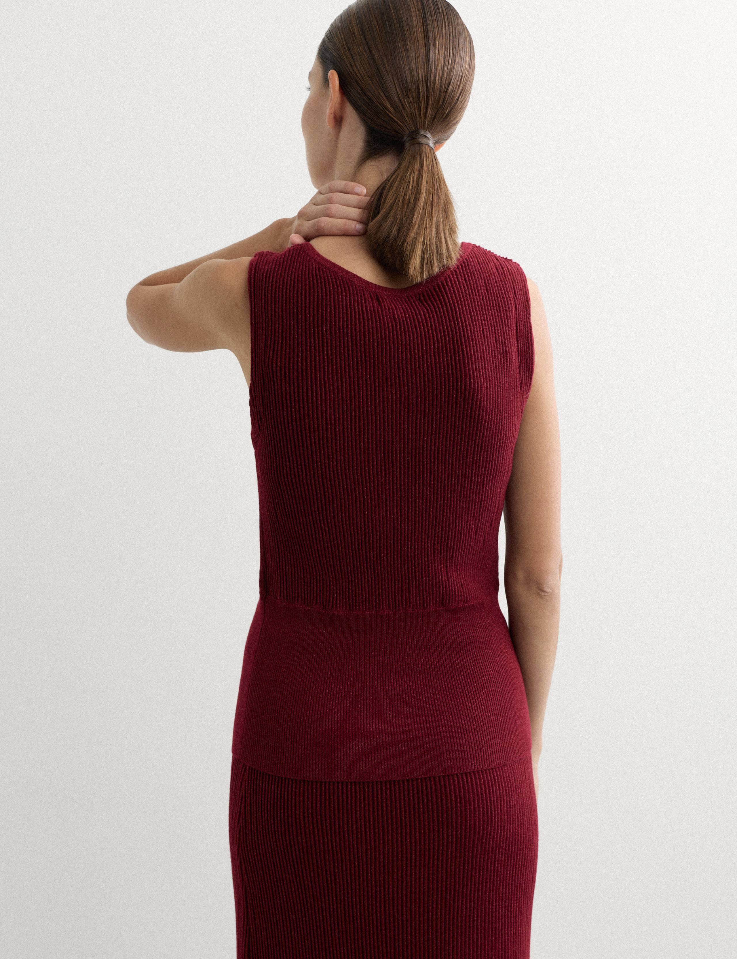 Merino Wool Rich Sparkly Slash Neck Knitted Top 6 of 7
