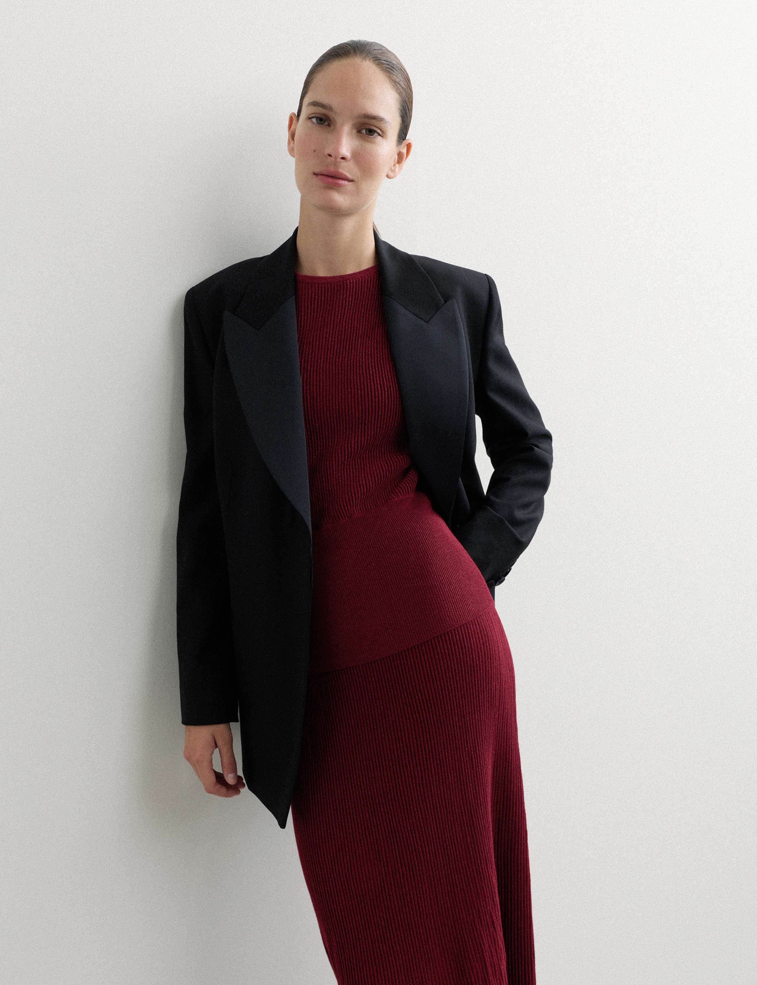 Merino Wool Rich Sparkly Slash Neck Knitted Top 7 of 7
