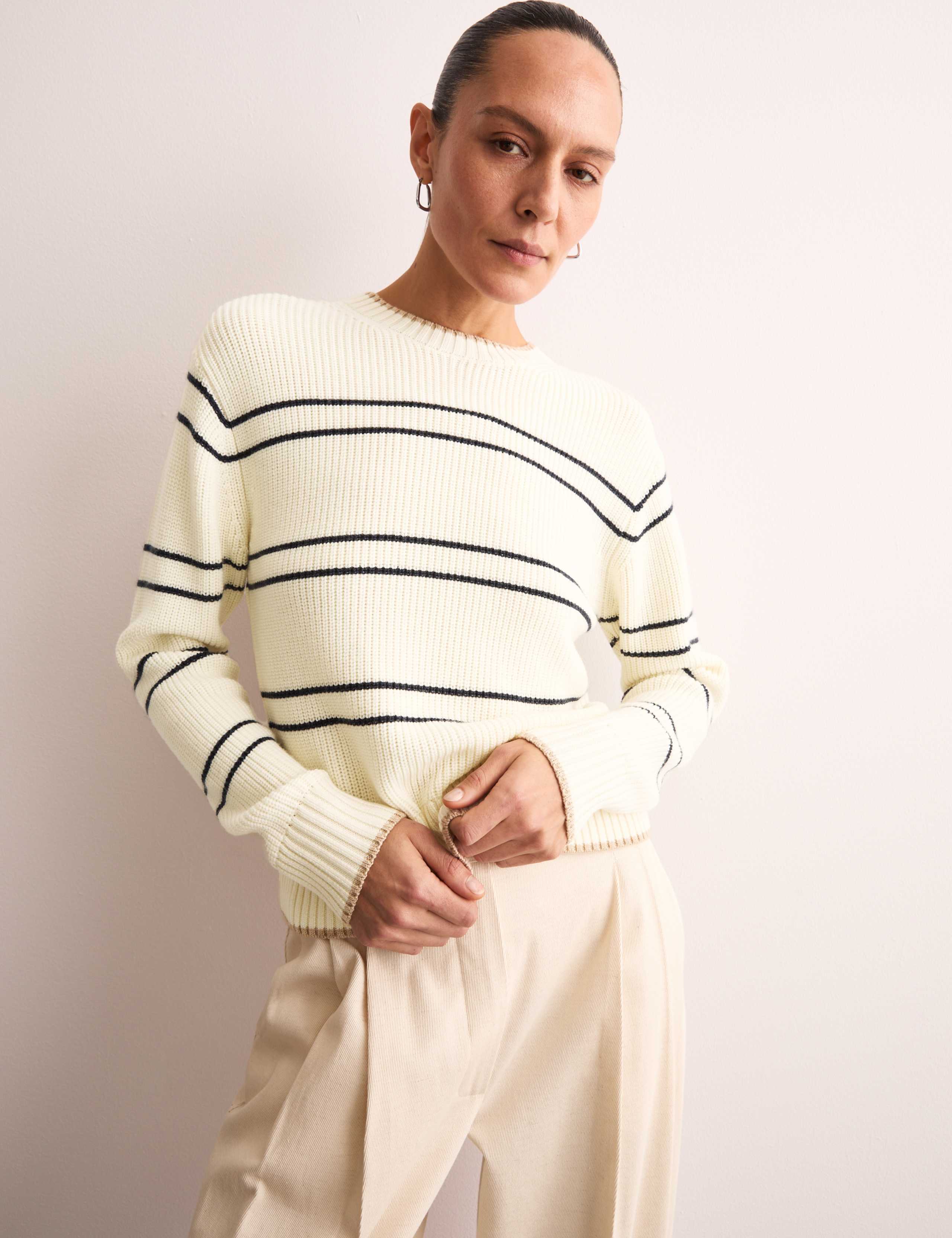 Pure Merino Wool Striped Jumper 4 of 7