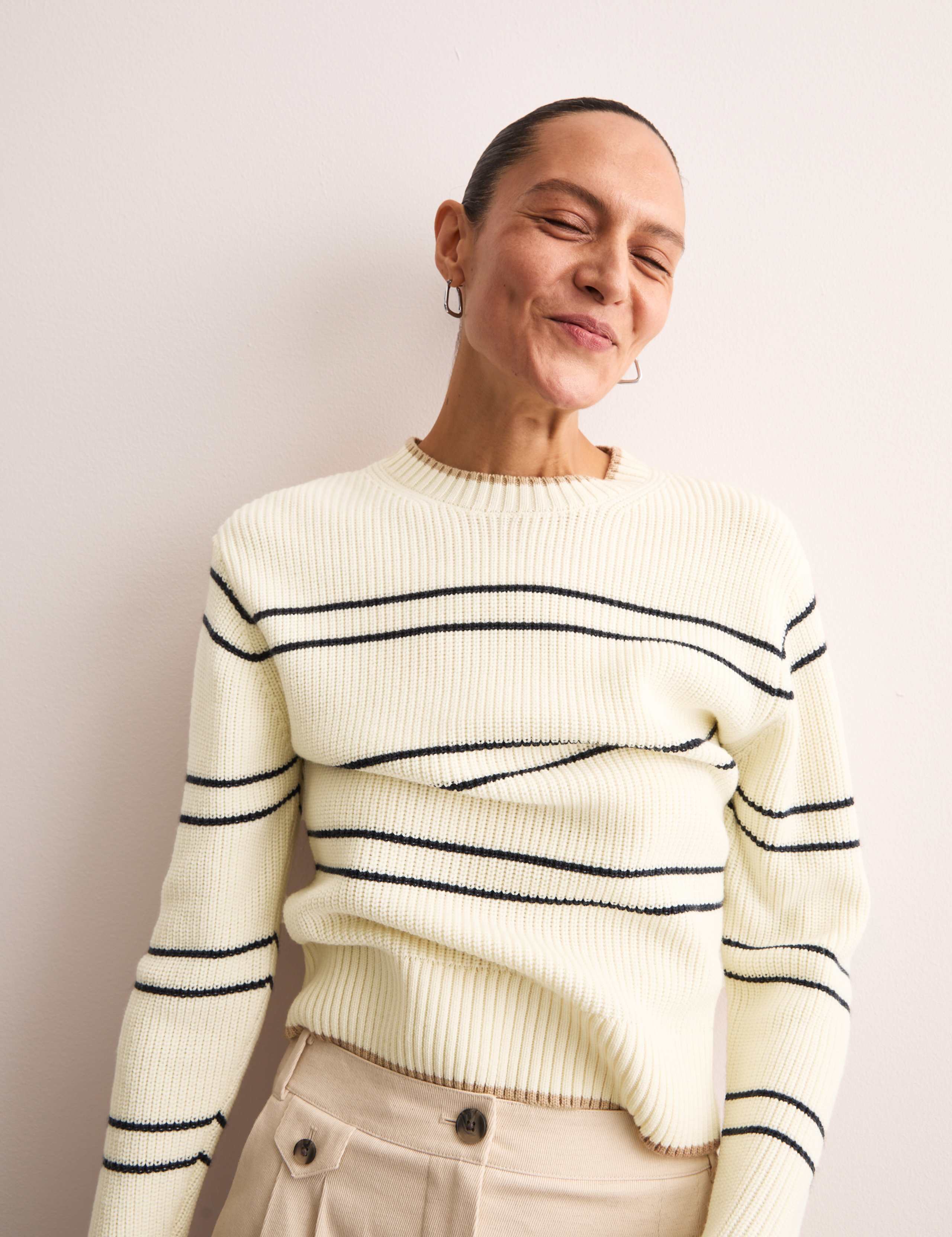 Pure Merino Wool Striped Jumper 6 of 7