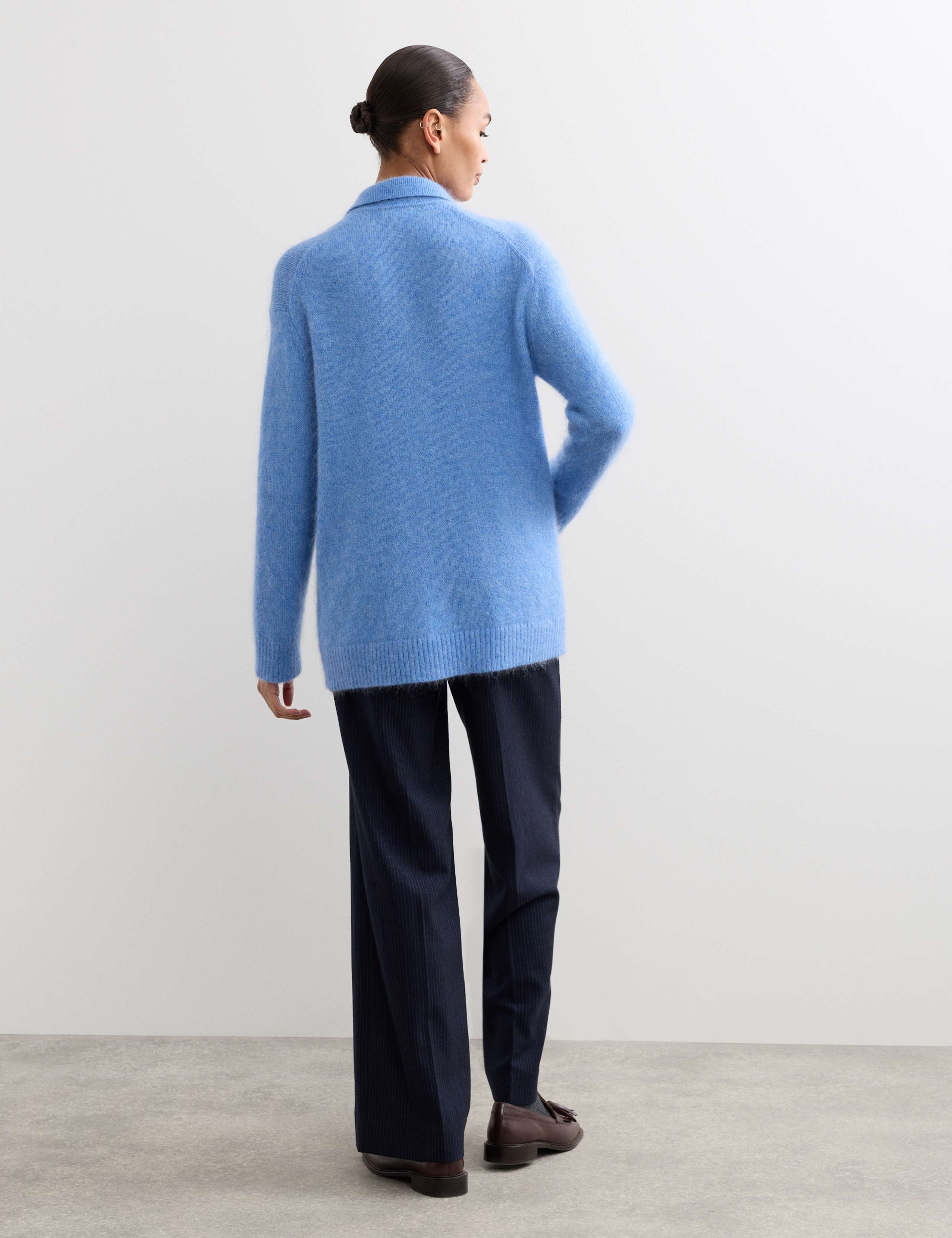 Mohair Blend Collared Cardigan 6 of 6