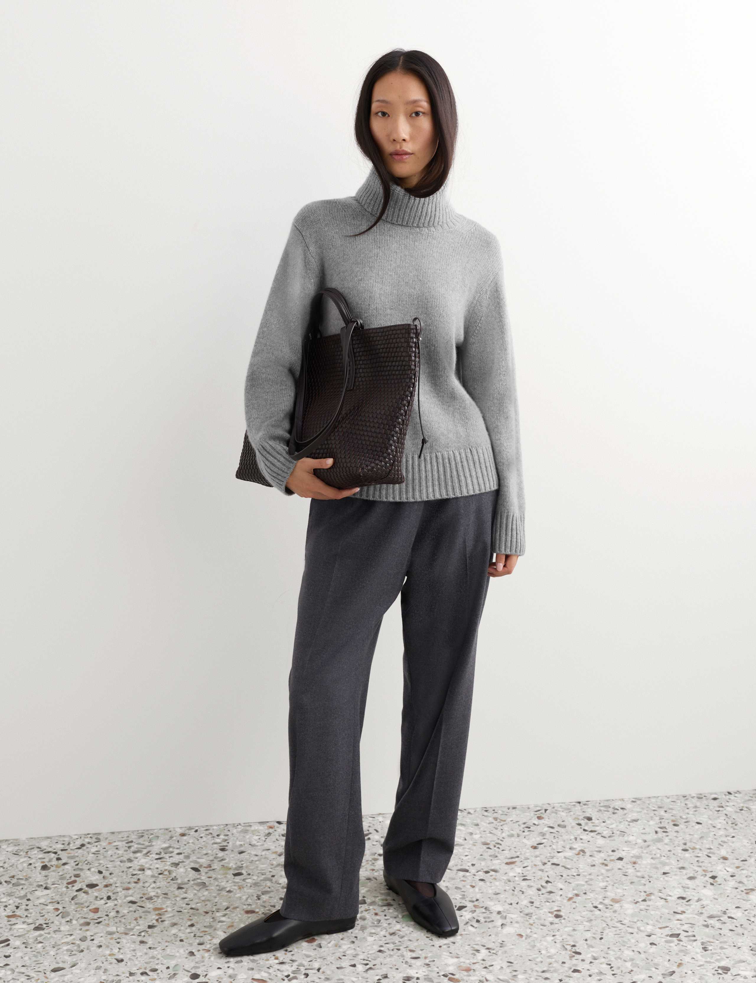 Pure Cashmere Chunky Roll Neck Jumper 3 of 7