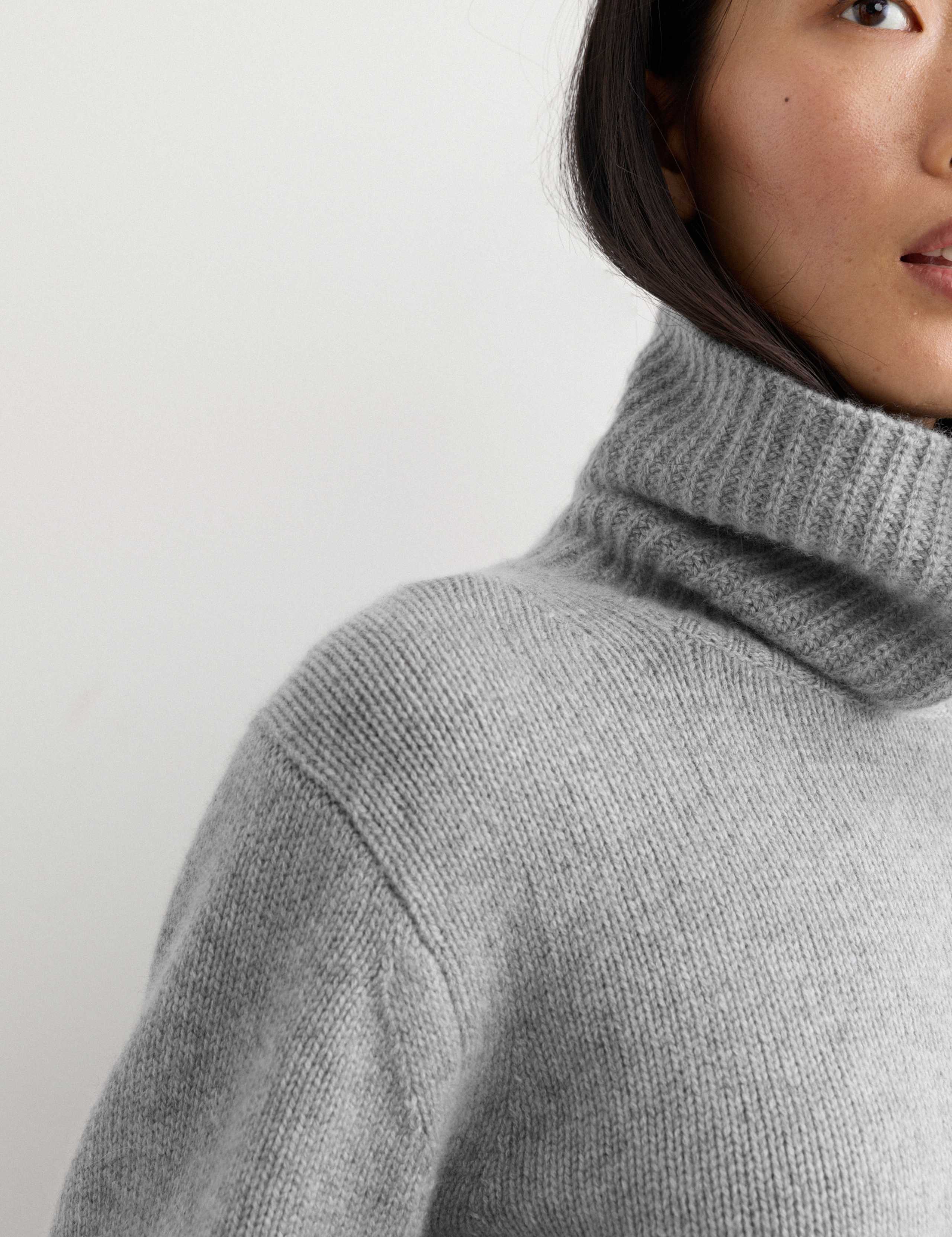 Pure Cashmere Chunky Roll Neck Jumper 4 of 7