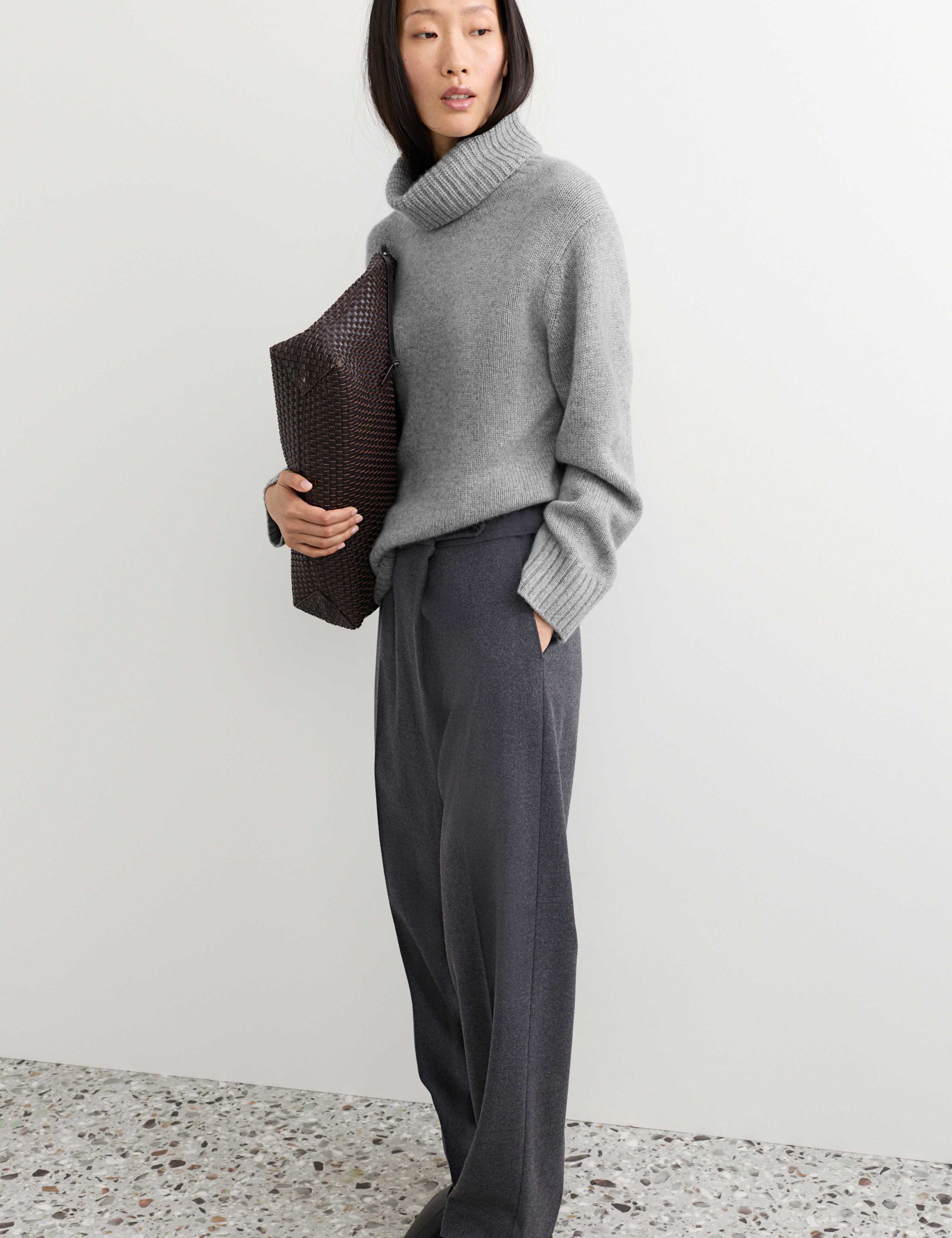 Pure Cashmere Chunky Roll Neck Jumper 5 of 7